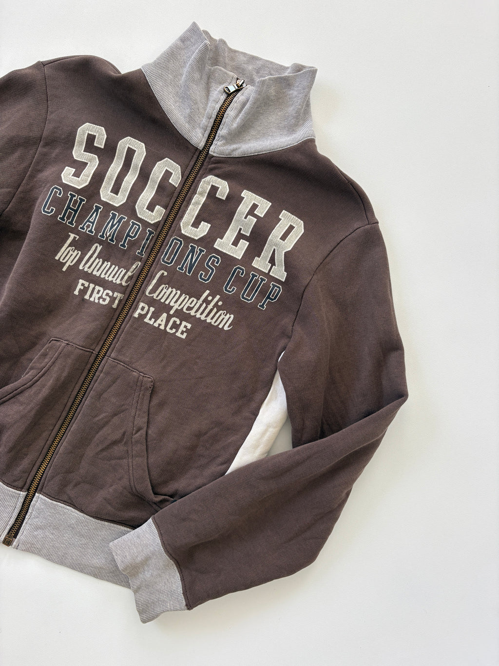 902 / High Neck "SOCCER" Zip Up