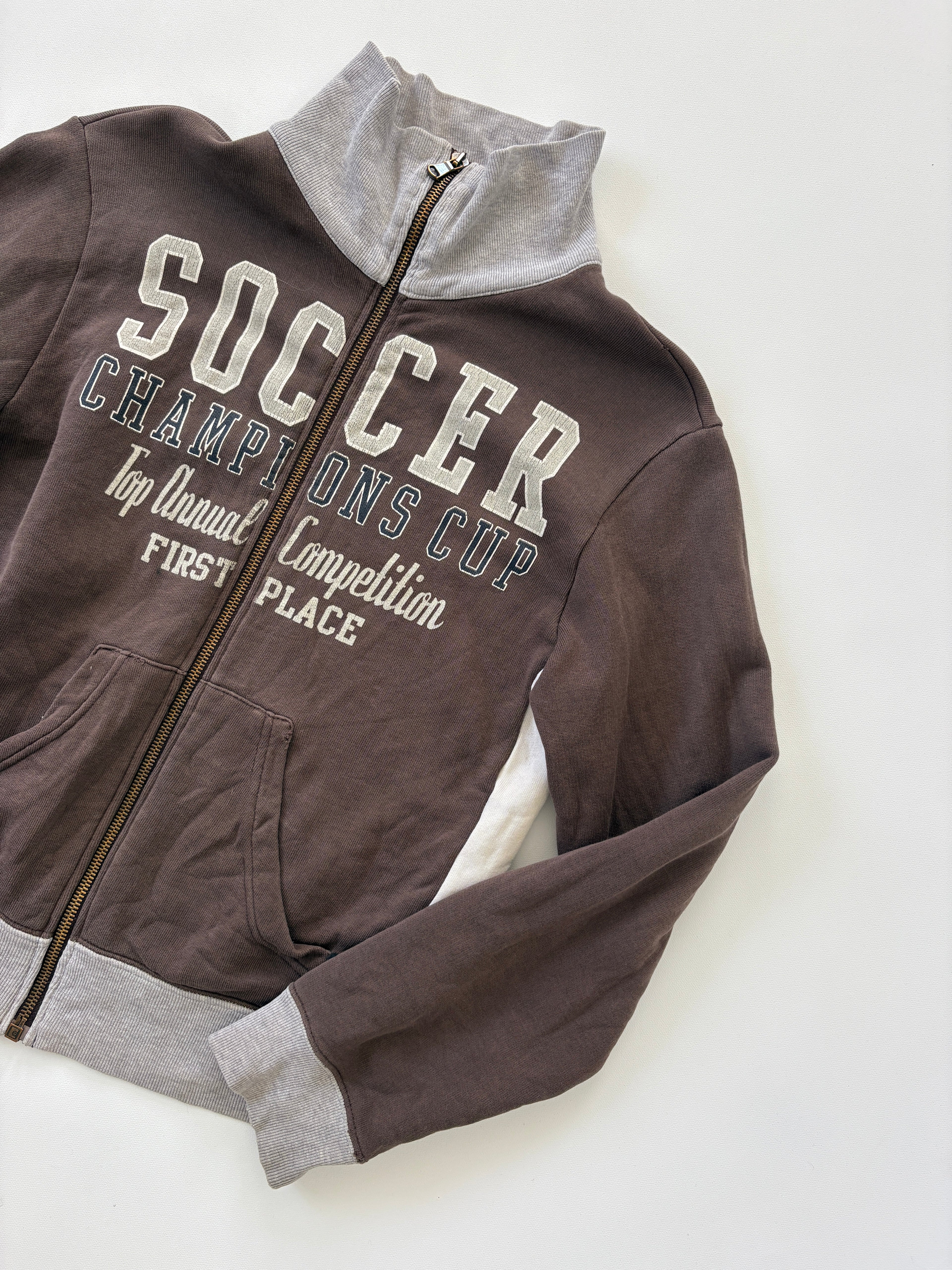 902 / High Neck "SOCCER" Zip Up
