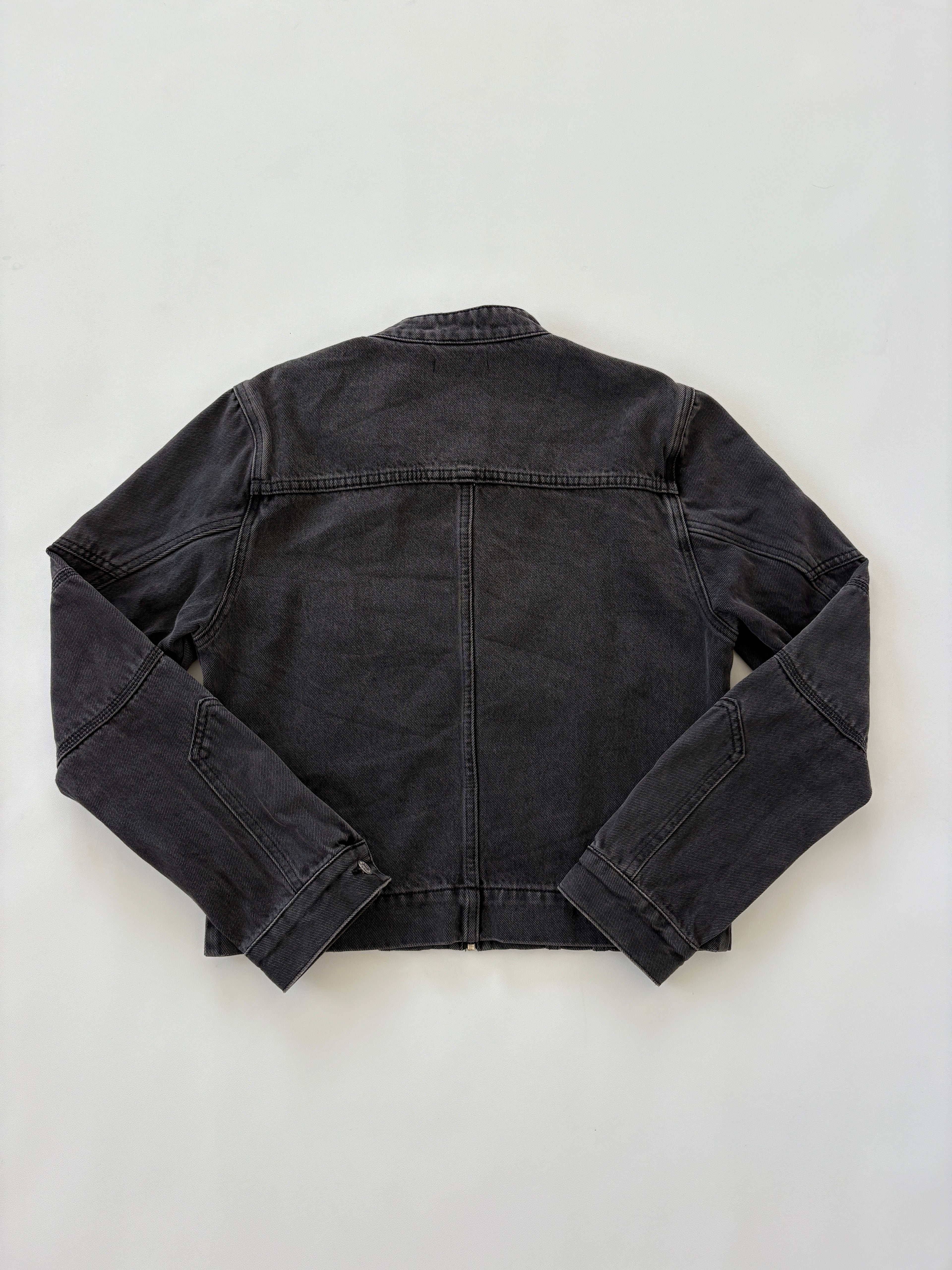 🔒 910 / Black Zip Up Denim Jacket