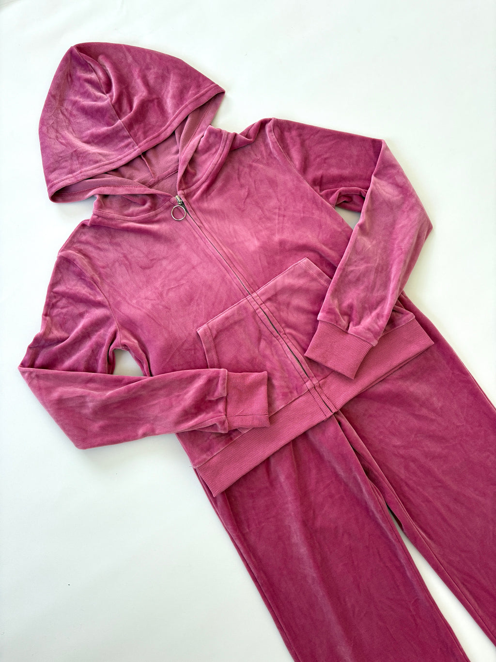 1013 / Pink Velvet Tracksuit Set