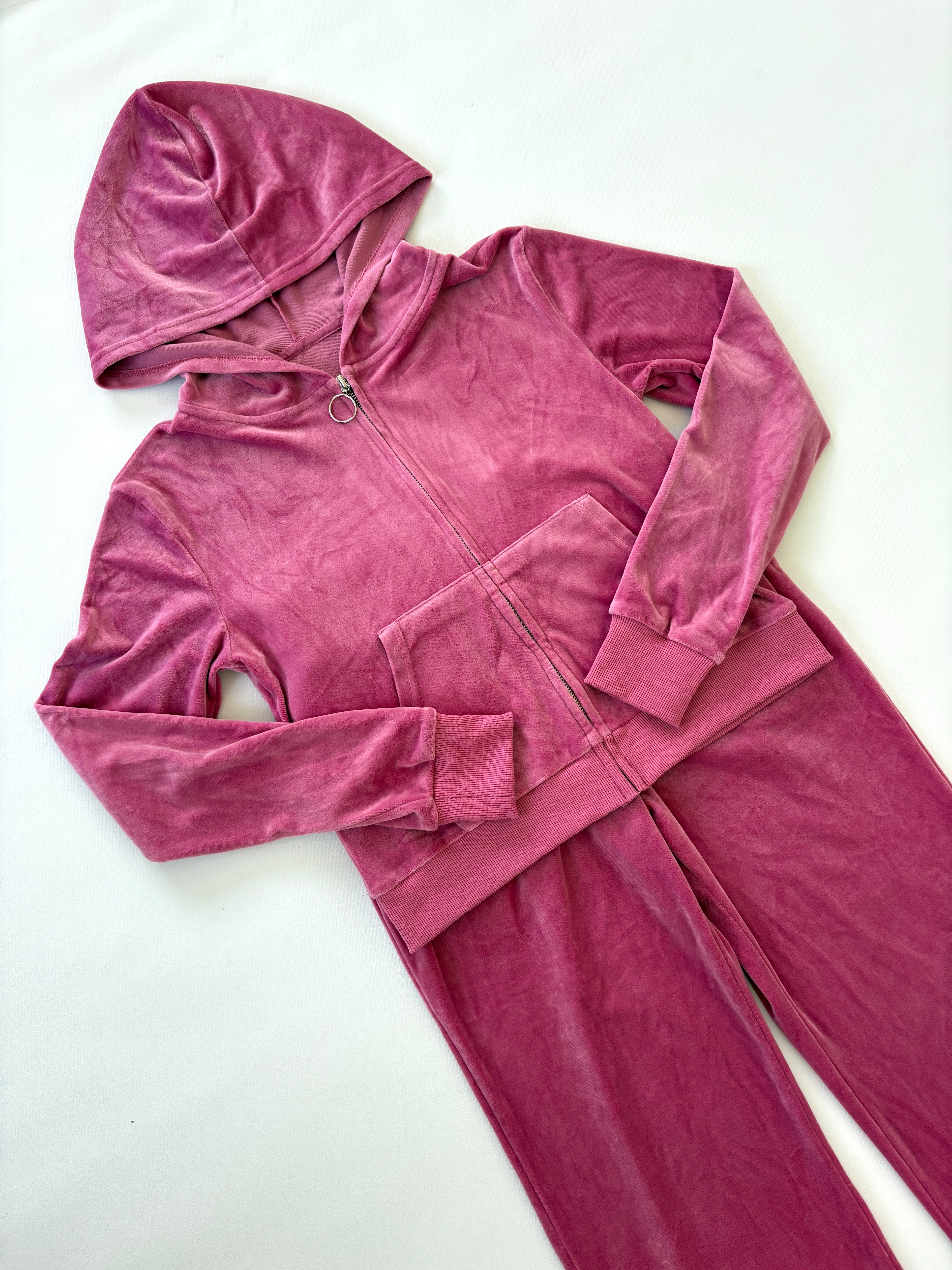 1013 / Pink Velvet Tracksuit Set