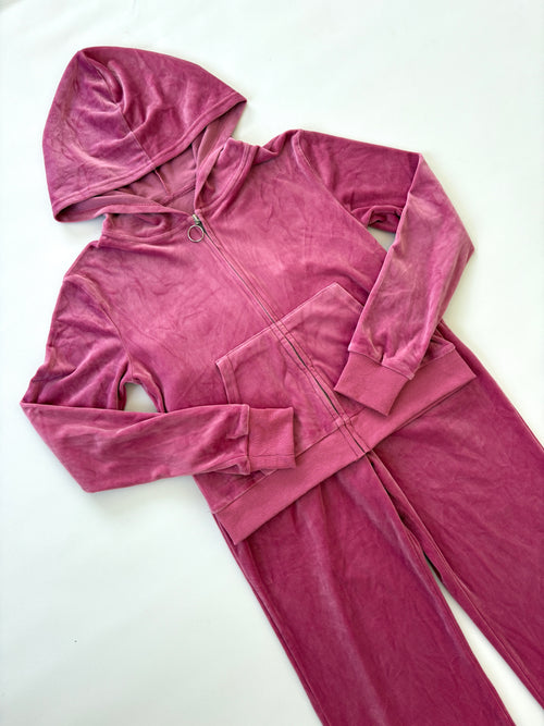 1013 / Pink Velvet Tracksuit Set