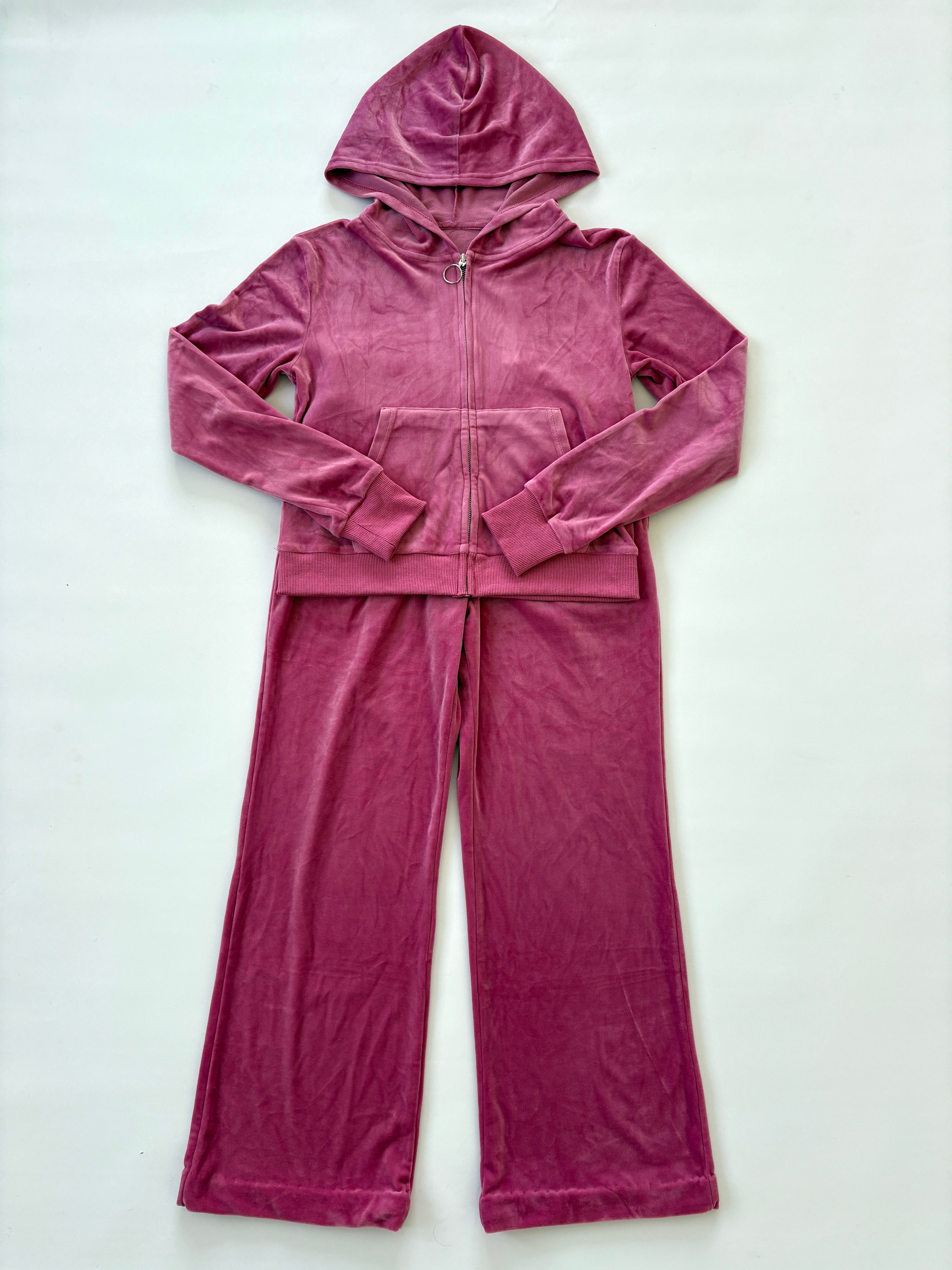 1013 / Pink Velvet Tracksuit Set