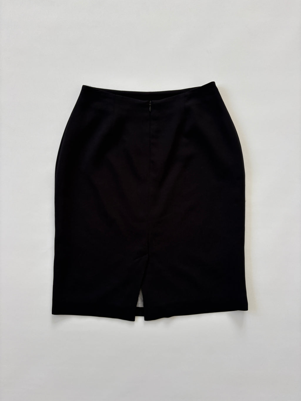 1042 / Vintage Black Midi Skirt