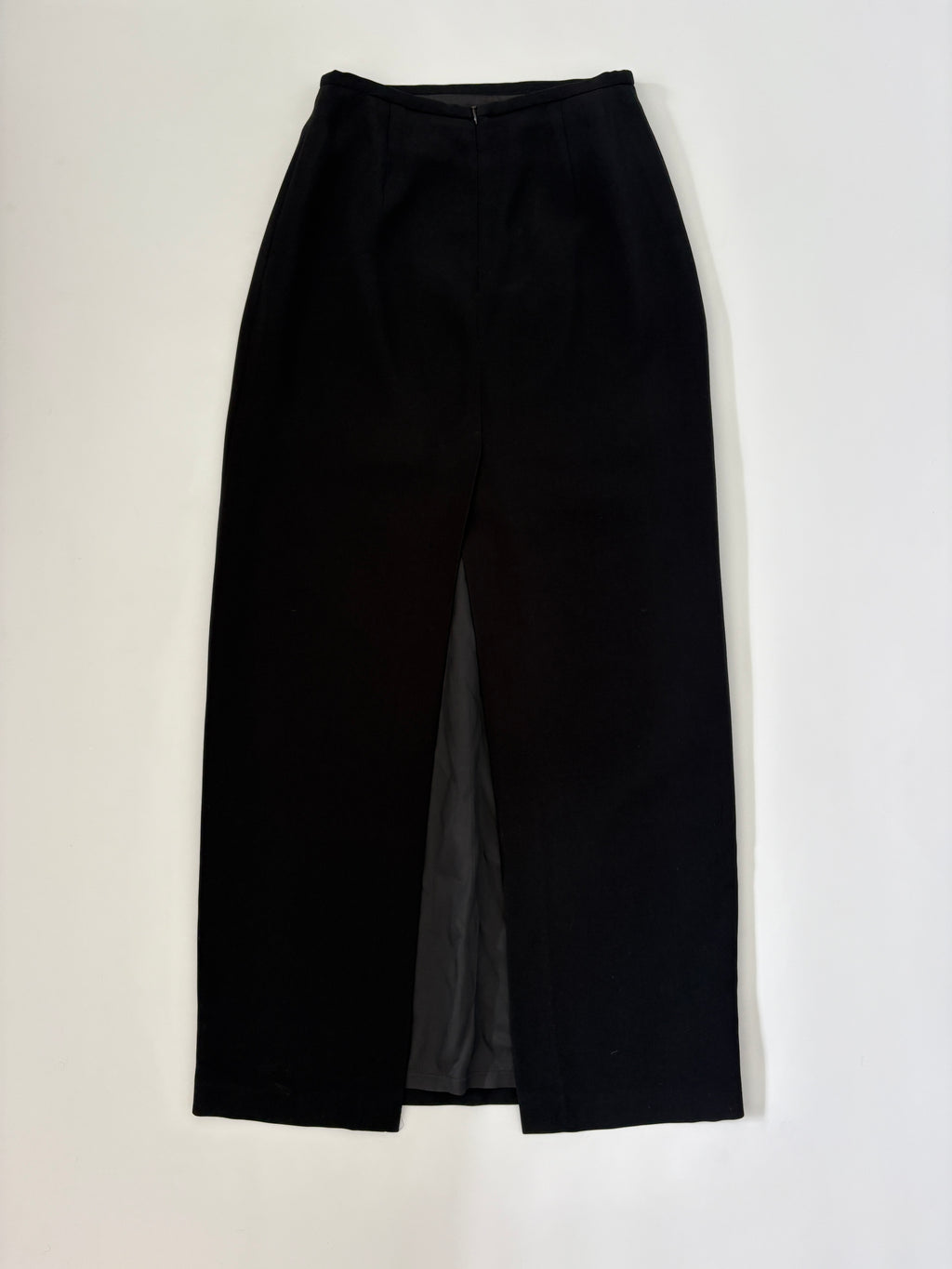 105 / Vintage Black Sheer Double Lined Maxi Skirt