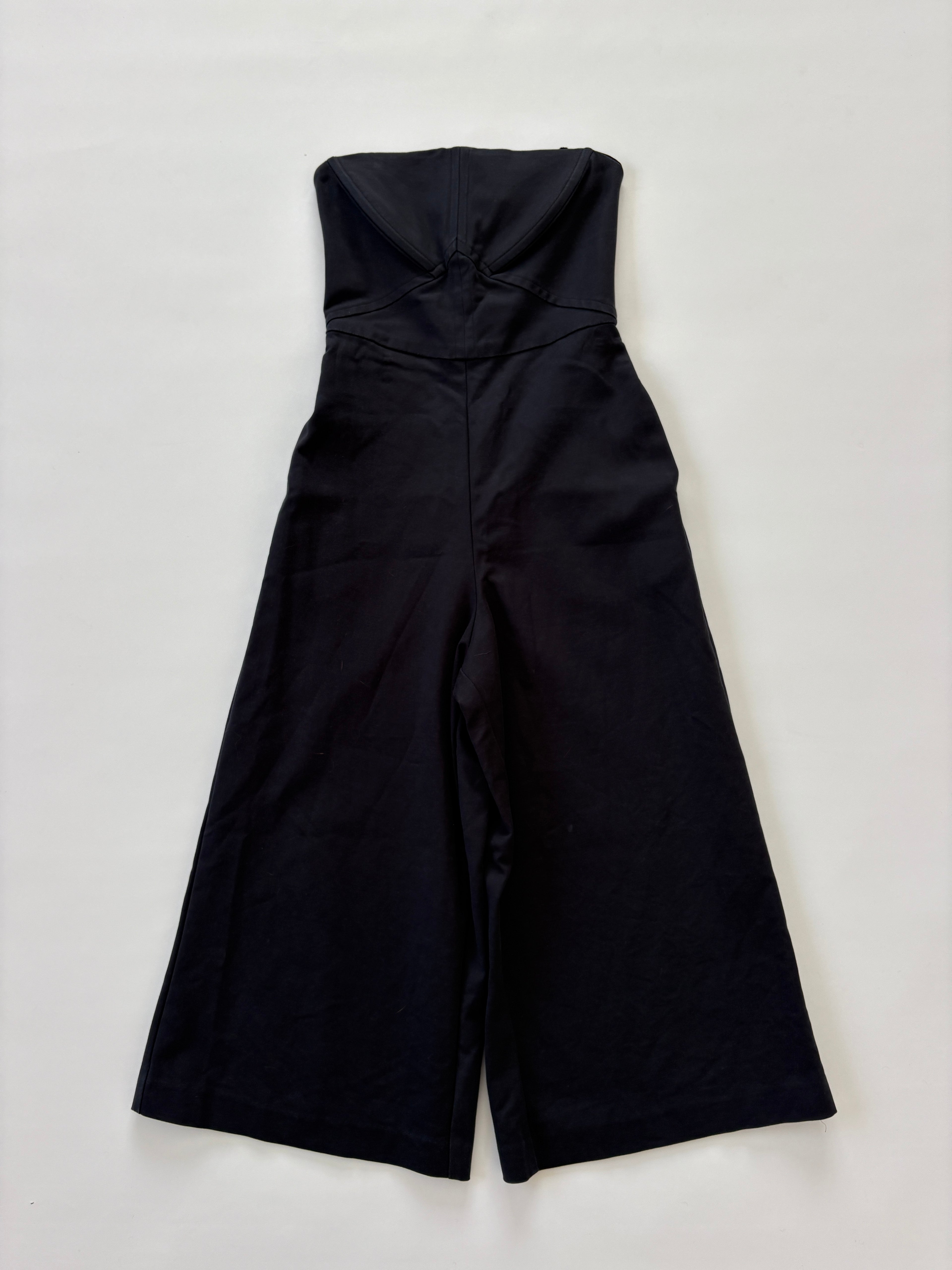 1060 / Portmans Black Strapless Jumpsuit