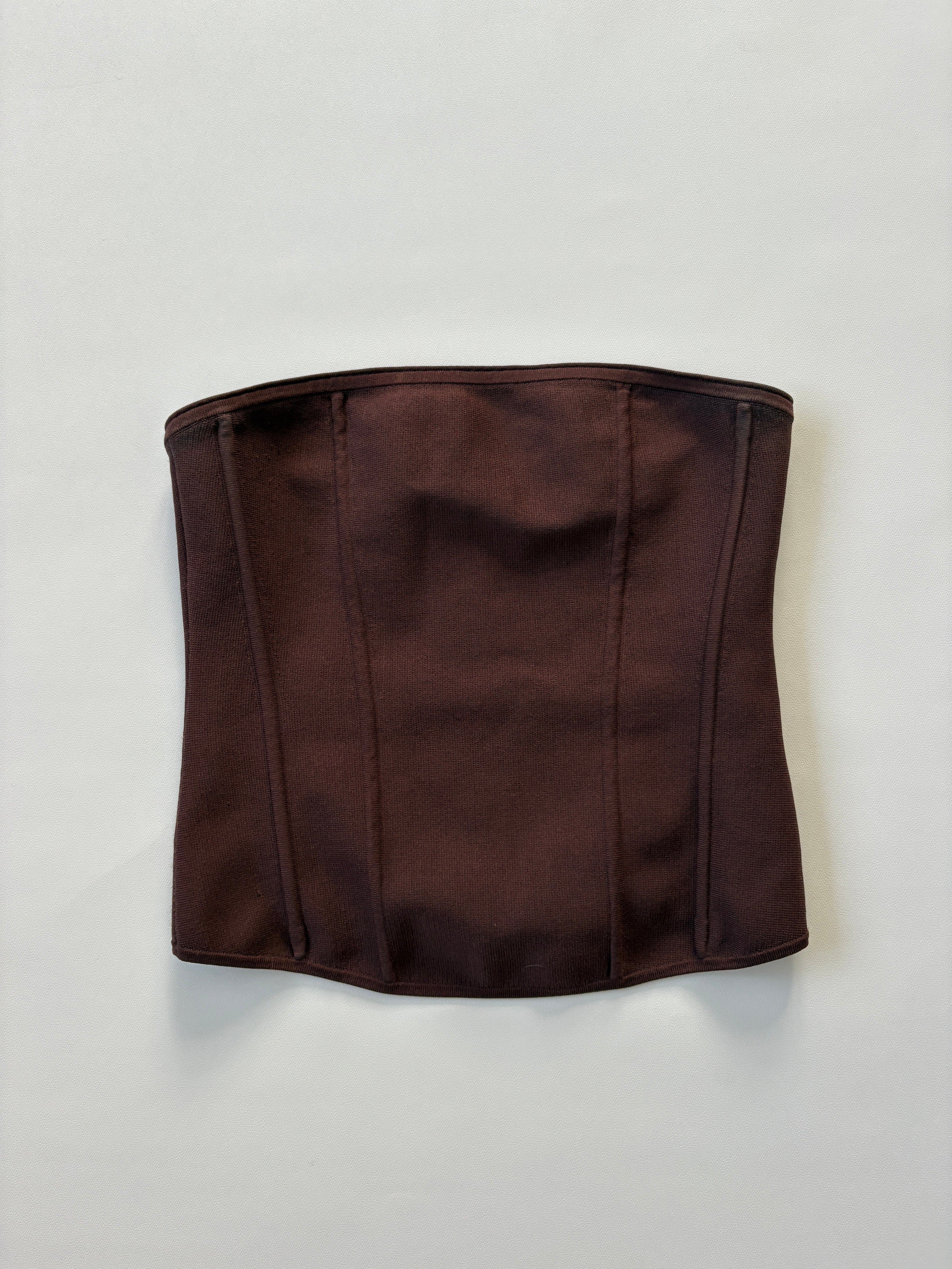 1095 / Brown Kookai Strapless Corset Top