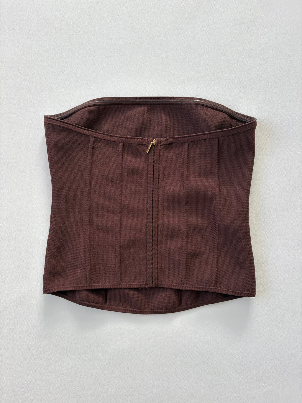 1095 / Brown Kookai Strapless Corset Top
