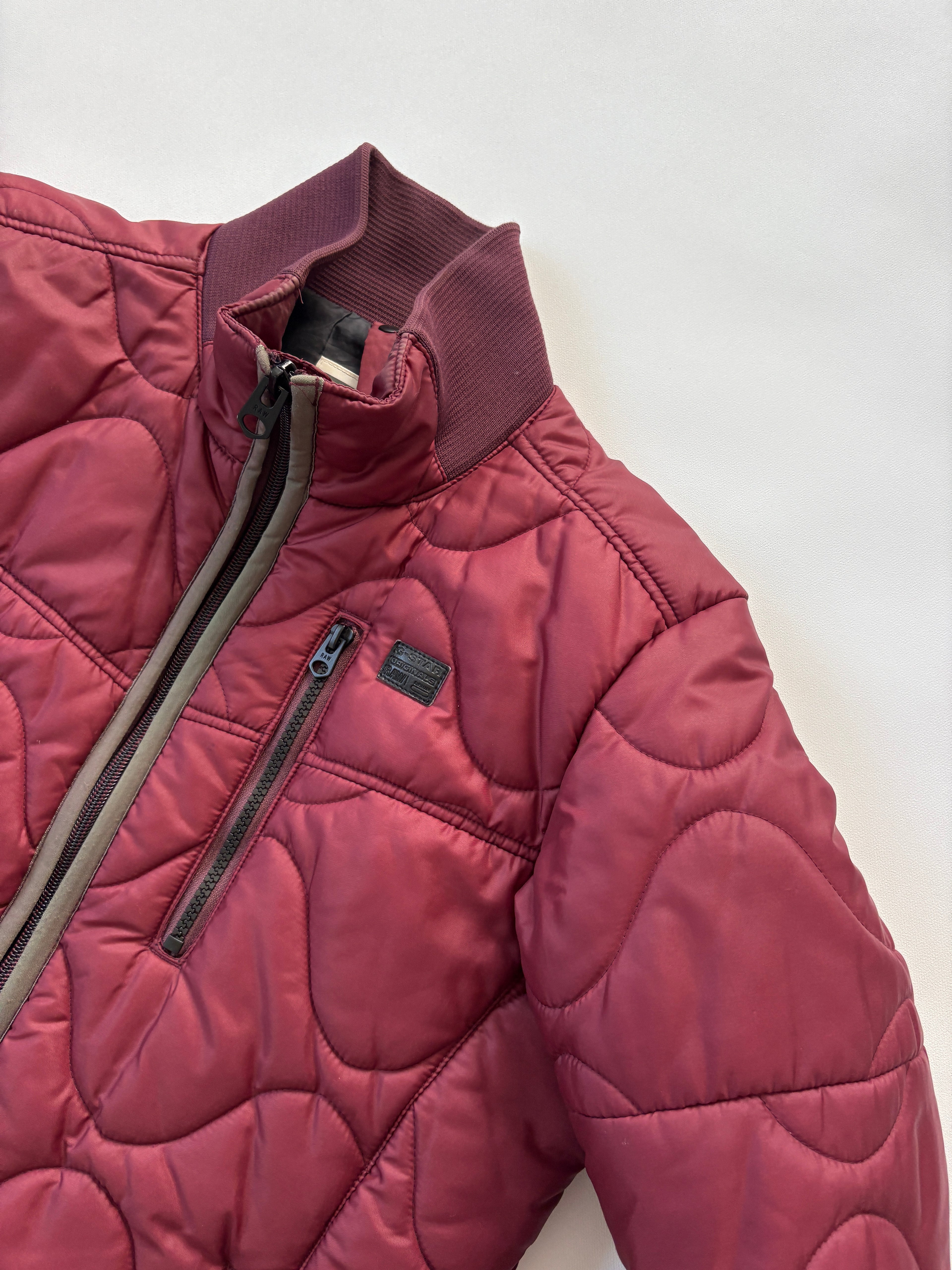 🔒 1109 / G-Star Raw Burgundy Bomber Jacket