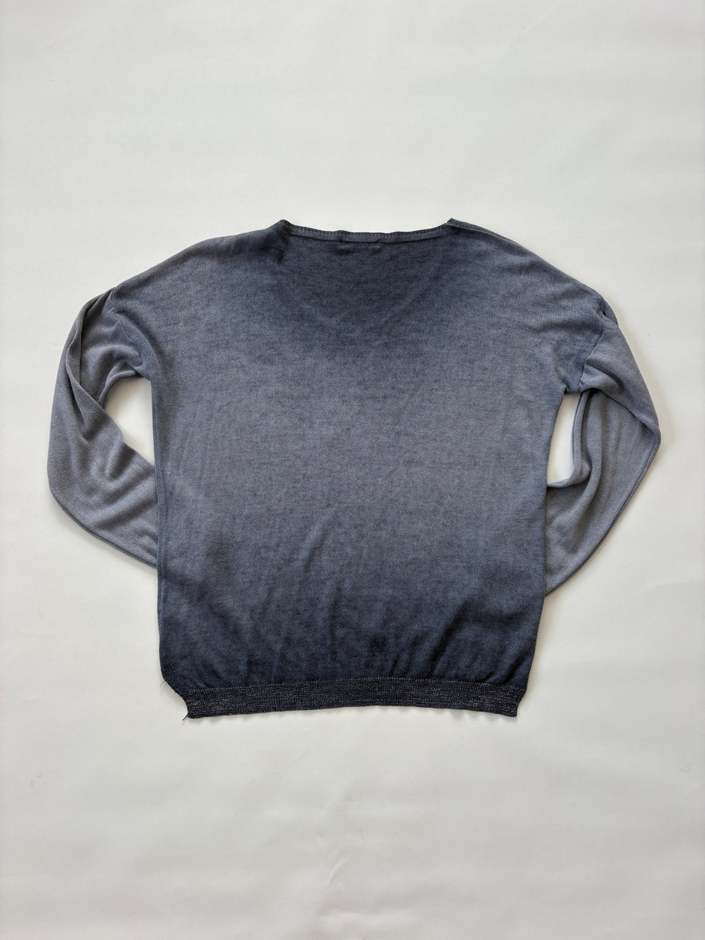 1136 / Blue-Grey 'Made in Italy' sweater w/ Sequin Stars