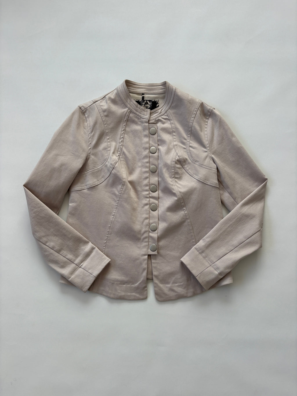 1153 / Cream Military Jacket w/ Silver Buttons