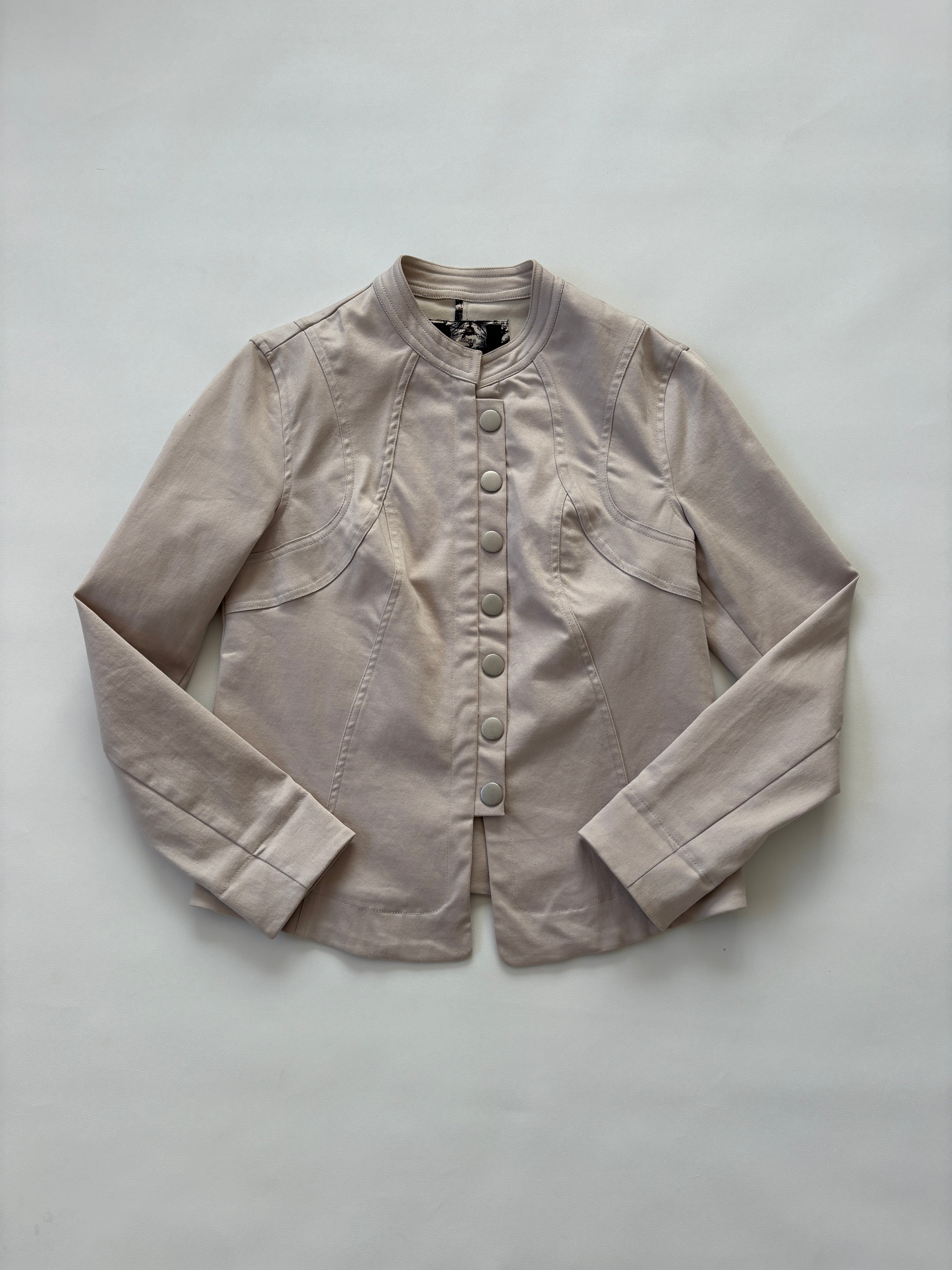 1153 / Cream Military Jacket w/ Silver Buttons