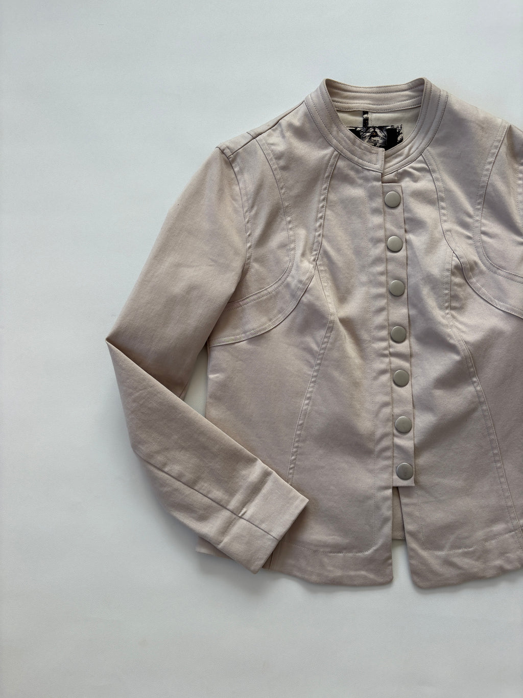 1153 / Cream Military Jacket w/ Silver Buttons