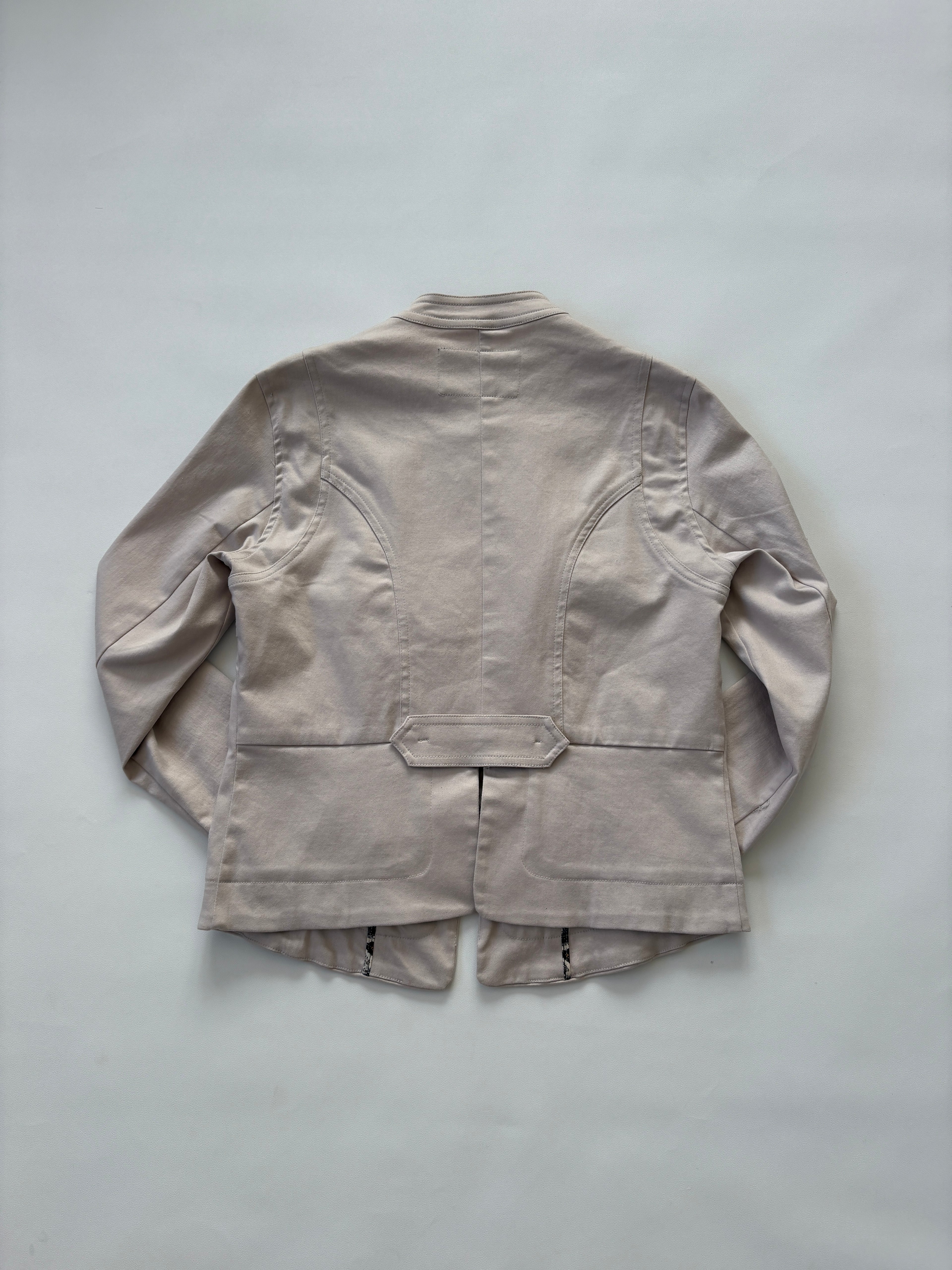 1153 / Cream Military Jacket w/ Silver Buttons
