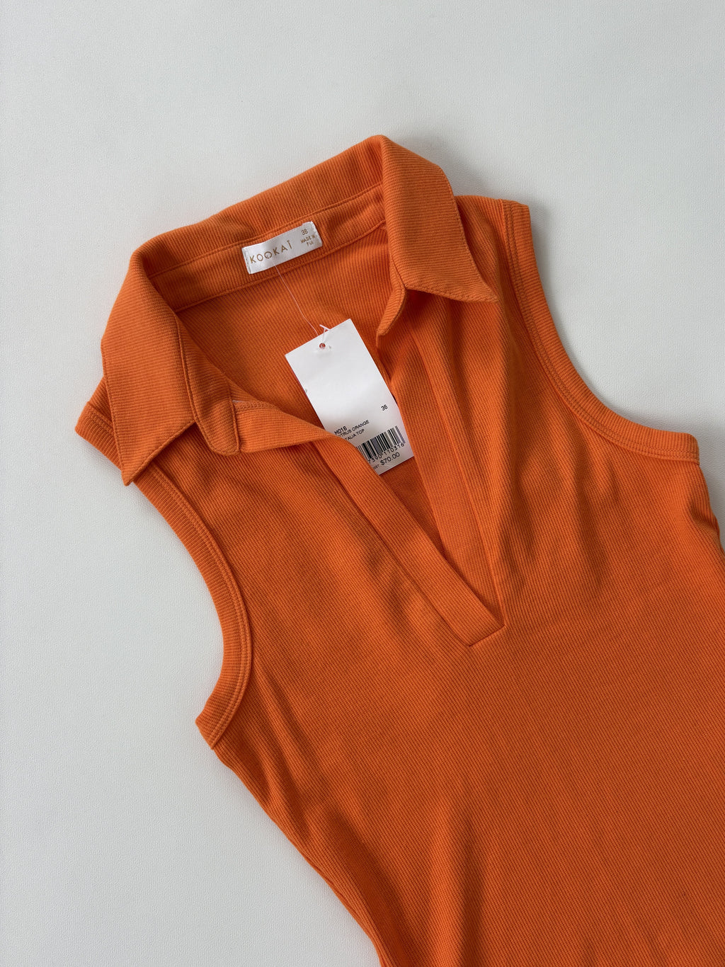 1156 / *NEW Orange Kookai V Neck Tank