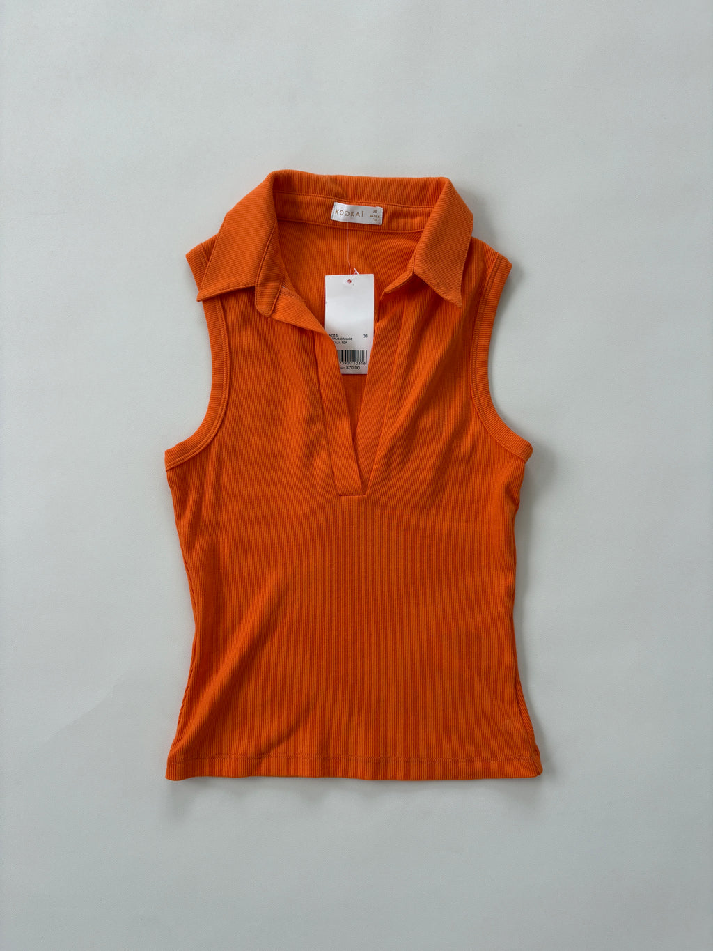 1156 / *NEW Orange Kookai V Neck Tank