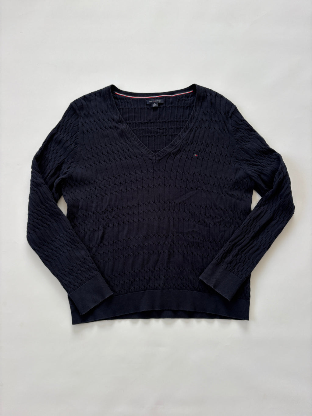 1158 / Navy Tommy Hilfiger Cable Knit Sweater