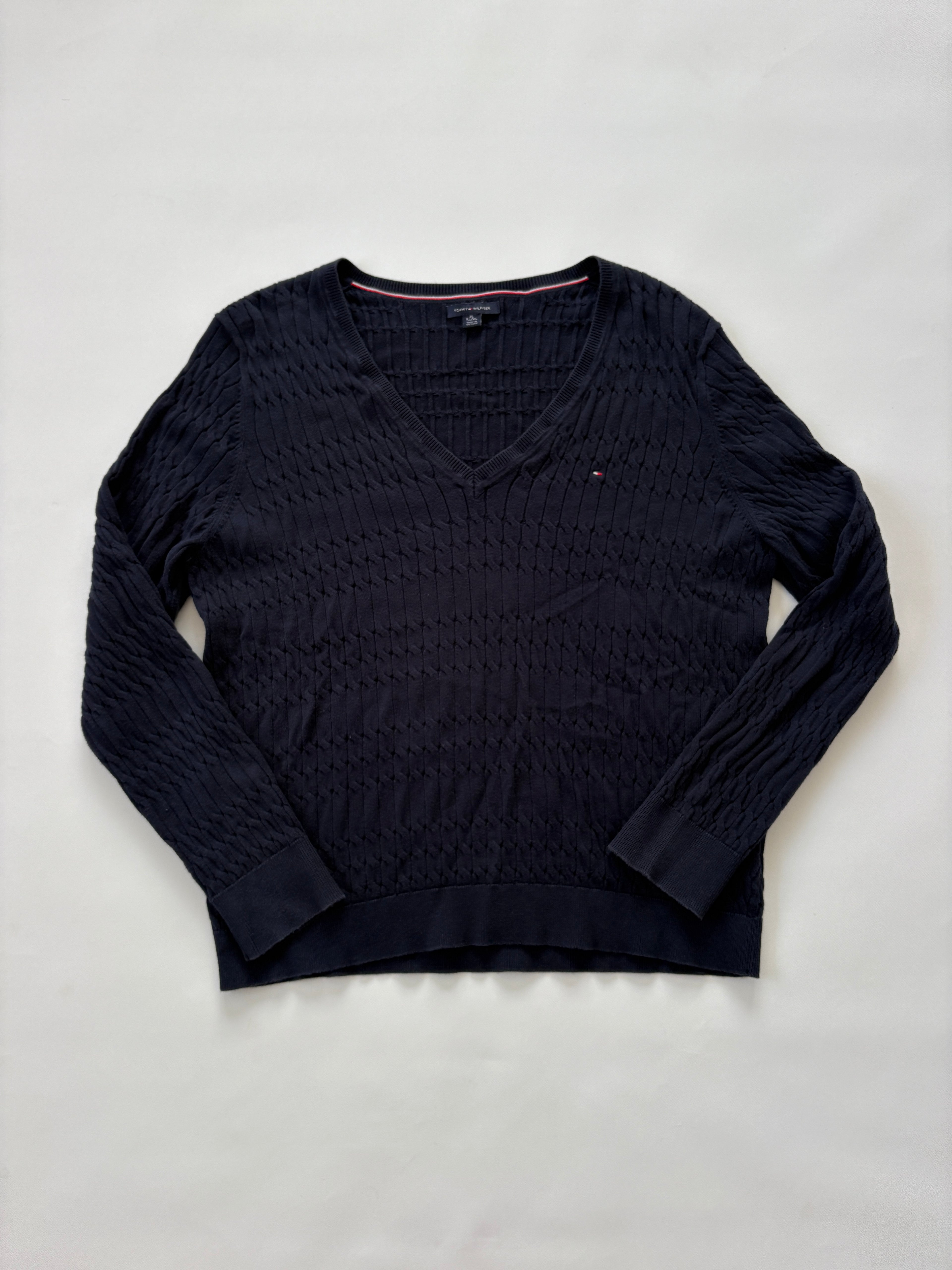 1158 / Navy Tommy Hilfiger Cable Knit Sweater