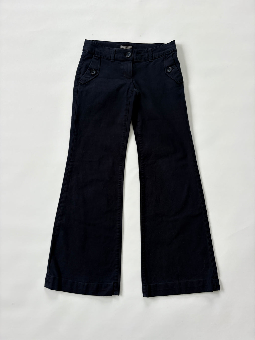 1160 / Navy Gap Wide Leg Low Rise Pants