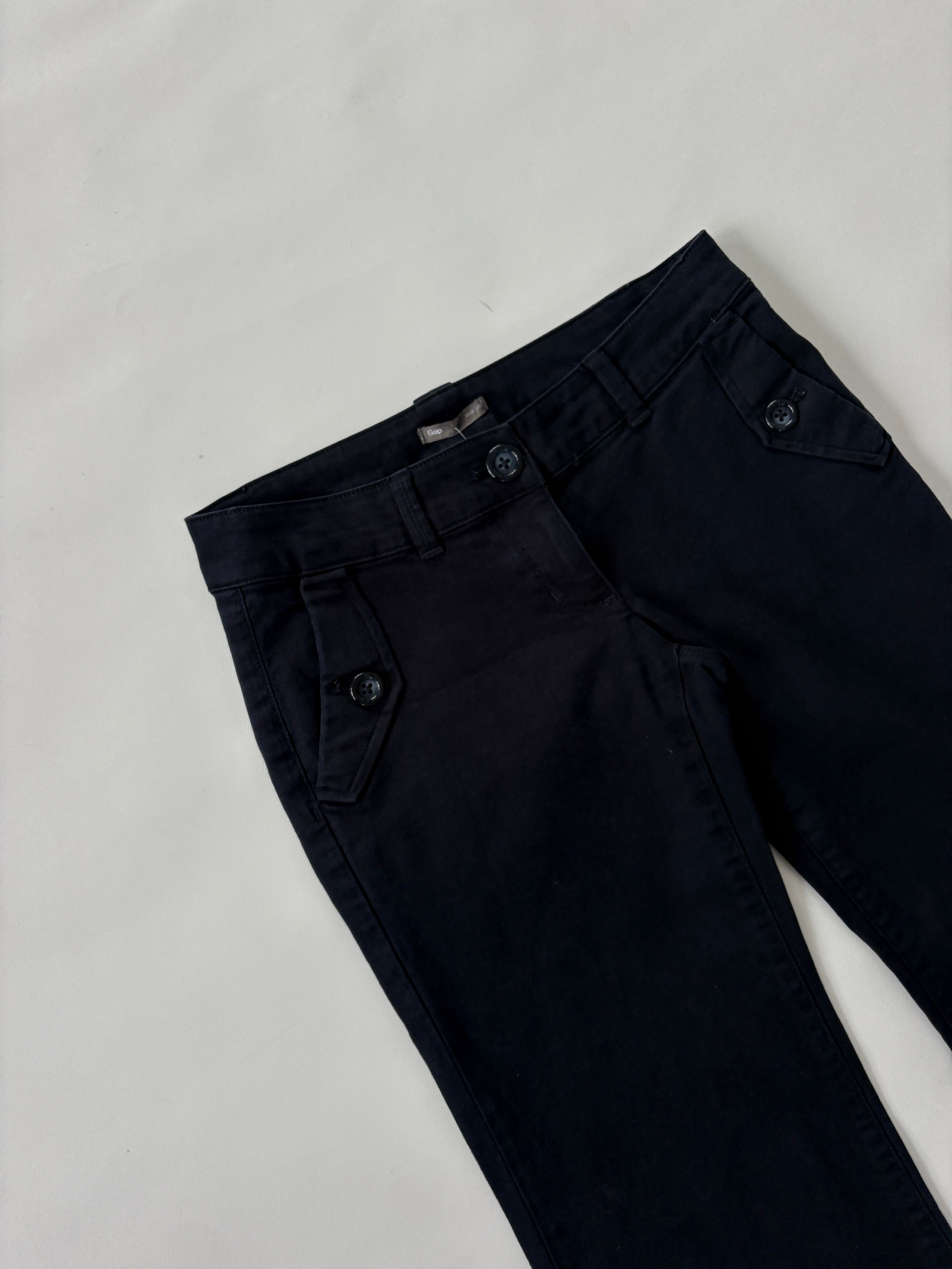 1160 / Navy Gap Wide Leg Low Rise Pants