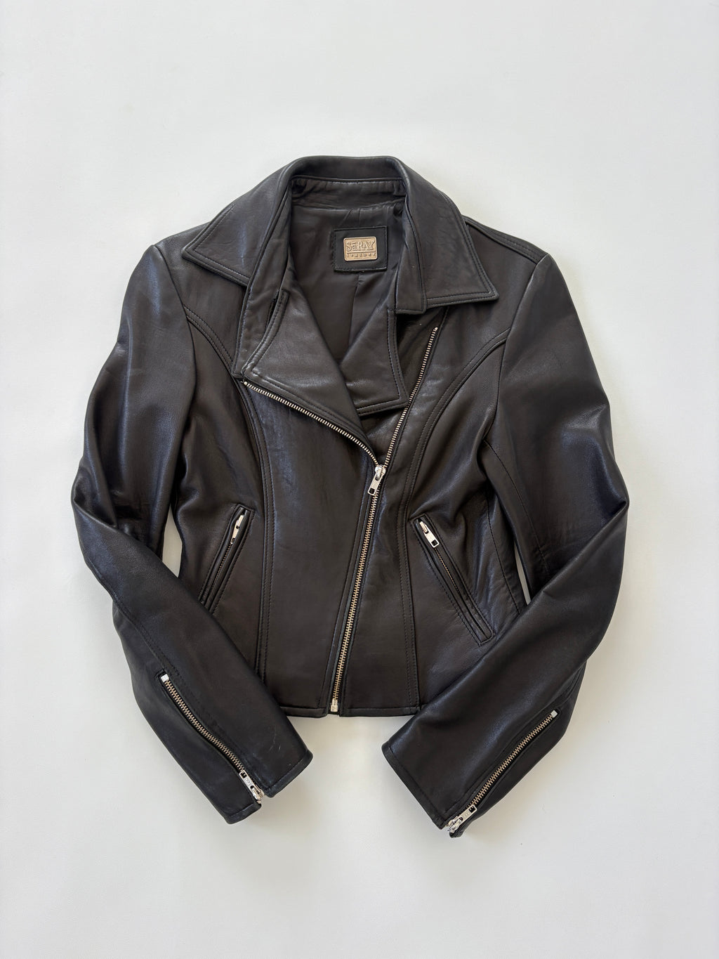 🔒 1171 / Black SāRAY Leather Jacket