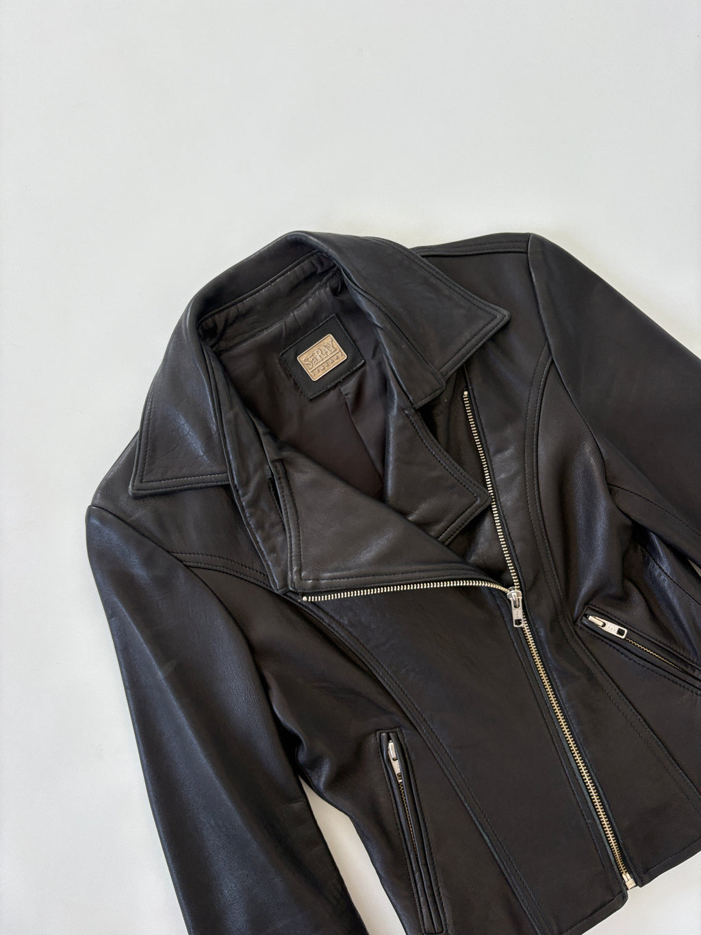 🔒 1171 / Black SāRAY Leather Jacket