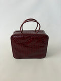 🔒1074 / Red Animal Print Makeup Case w/ Mirror