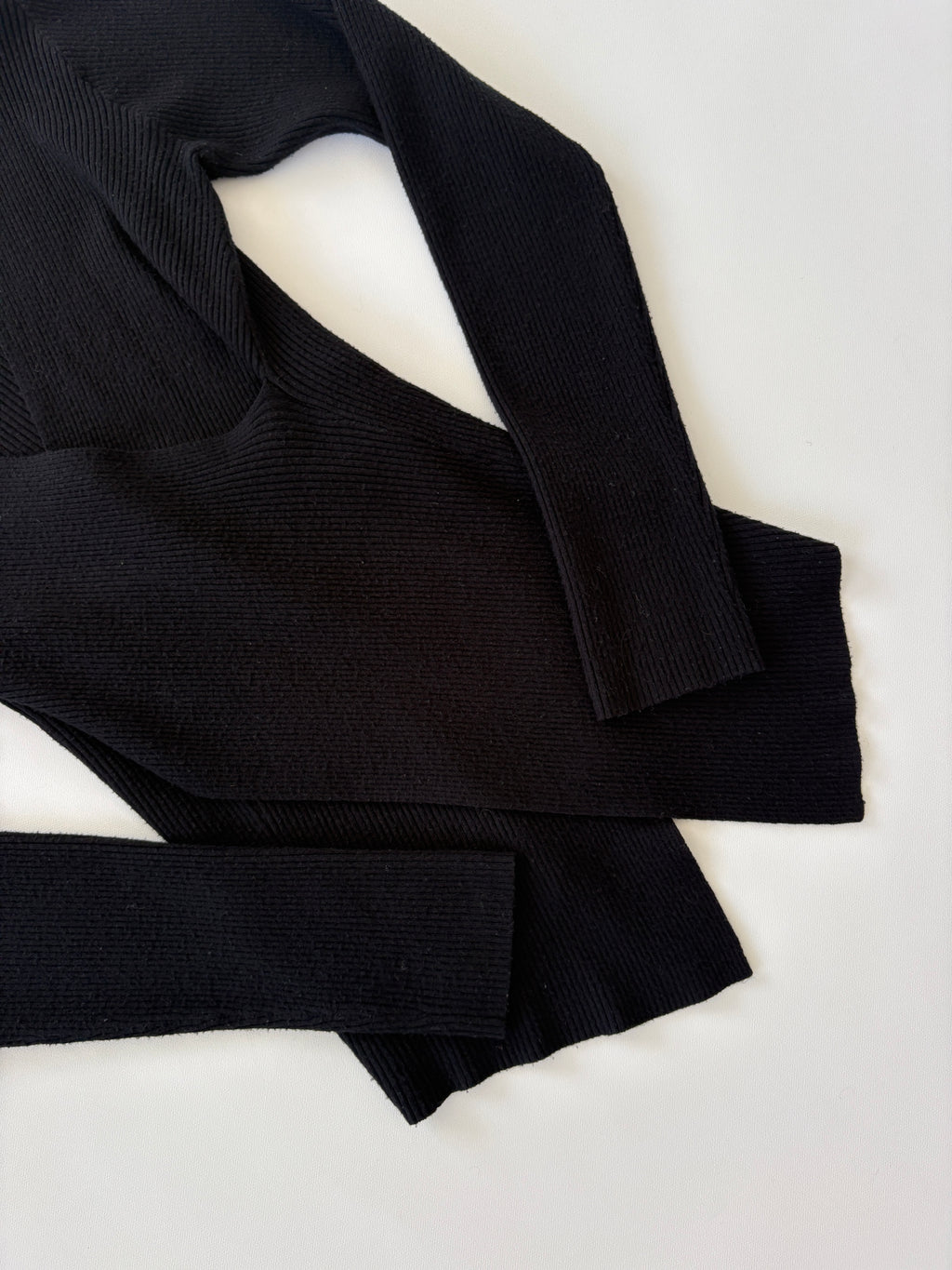 1195 / Black Henne 'Edie' Wrap Knit jumper