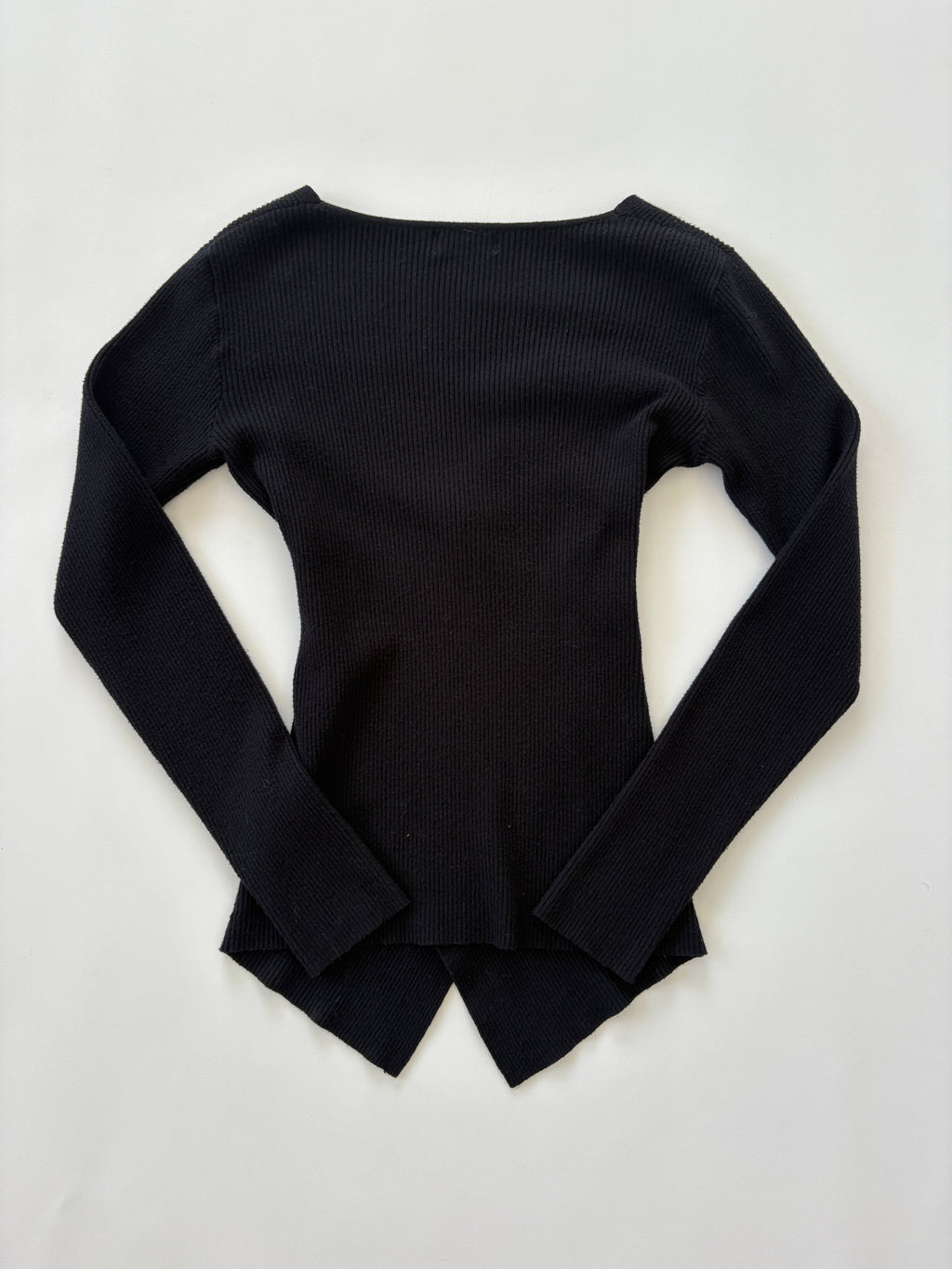 1195 / Black Henne 'Edie' Wrap Knit jumper