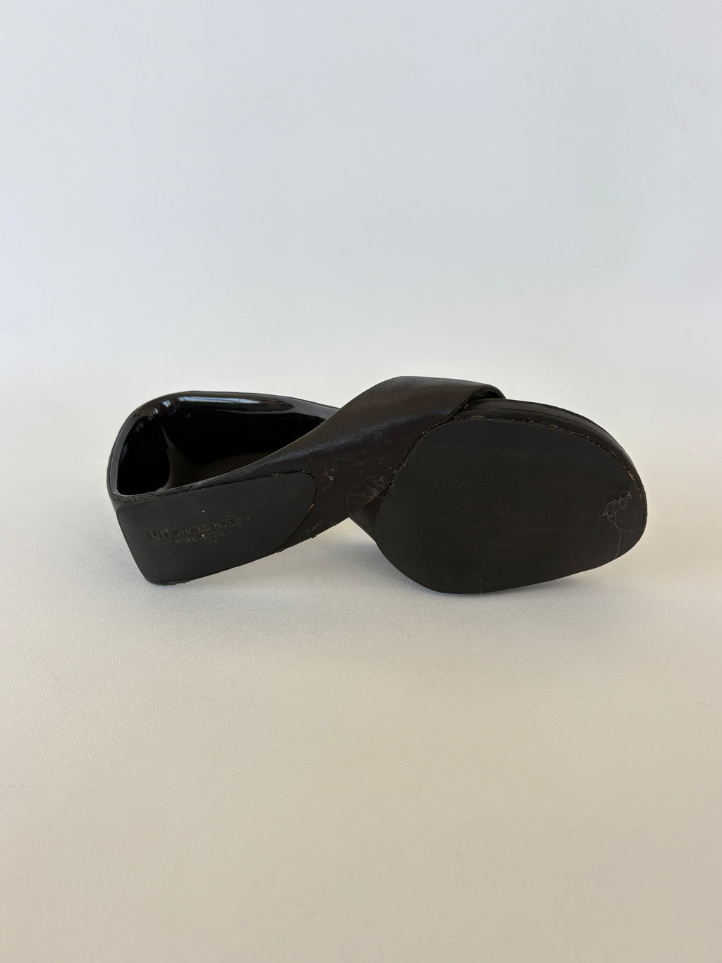 🔒 1197 / Black United Nude 'Mobius' Leather Heels w/ Dust Bag