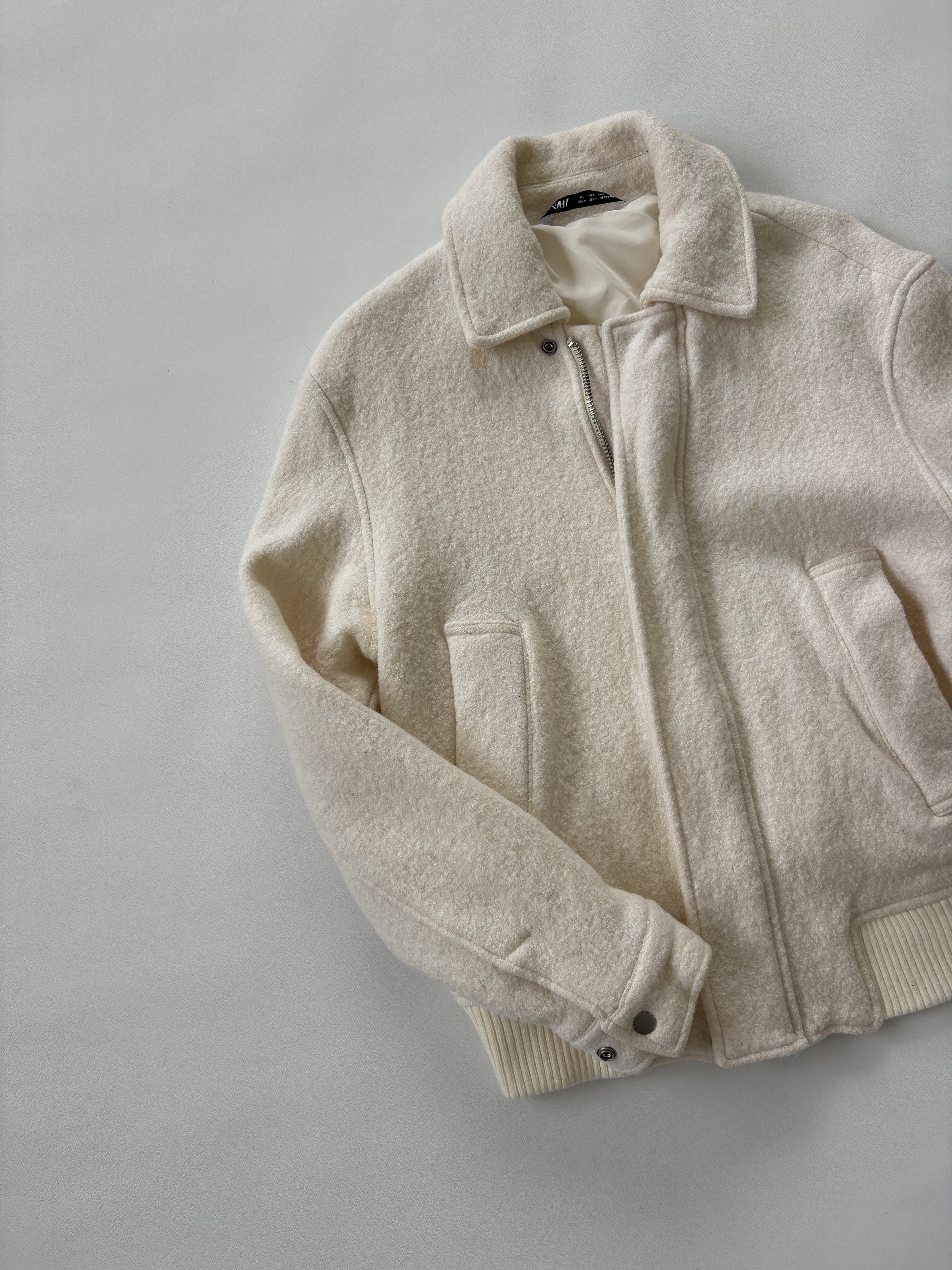1198 / Cream Bomber Jacket