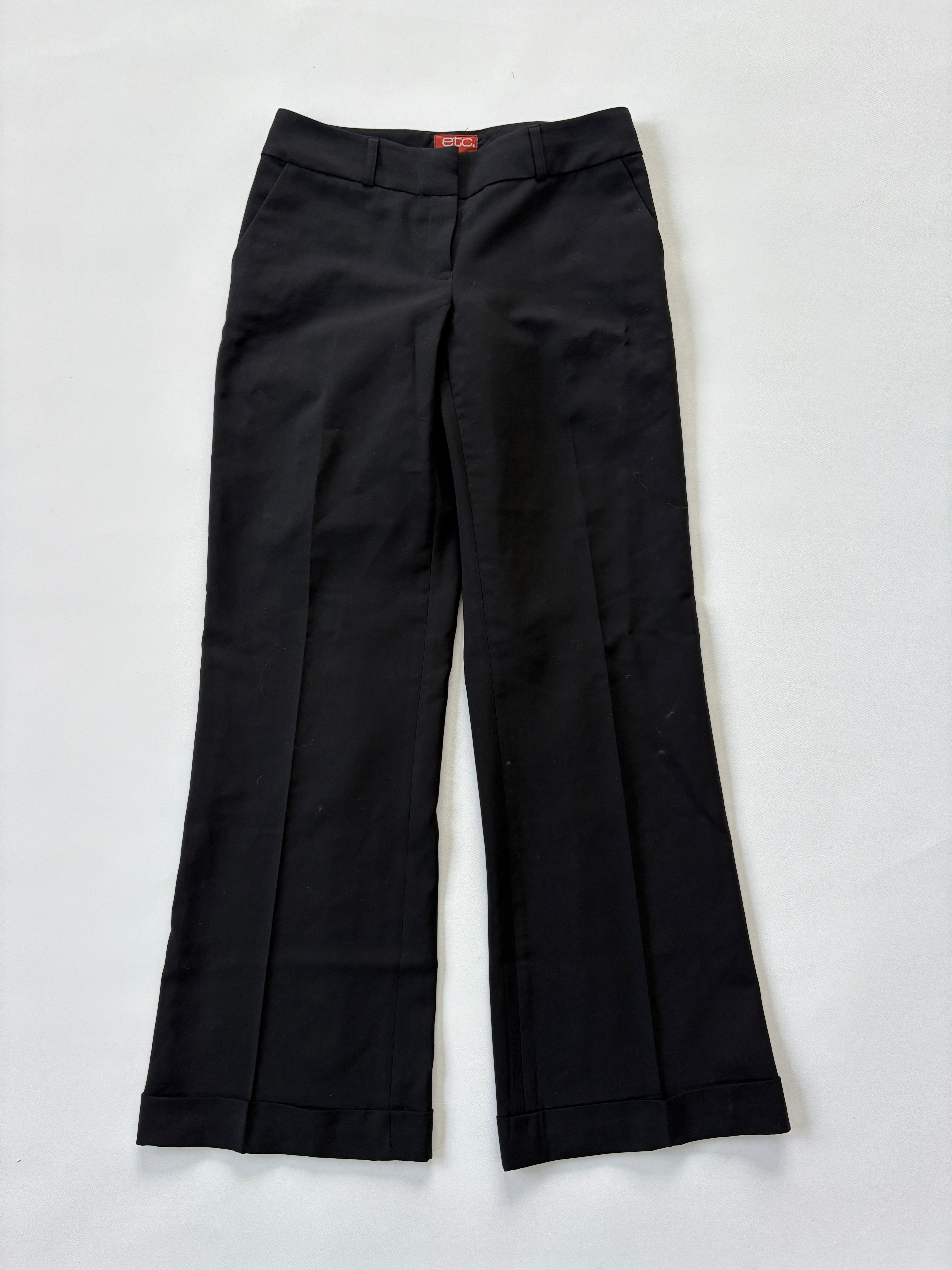 1229 / Black Wide Leg Trousers