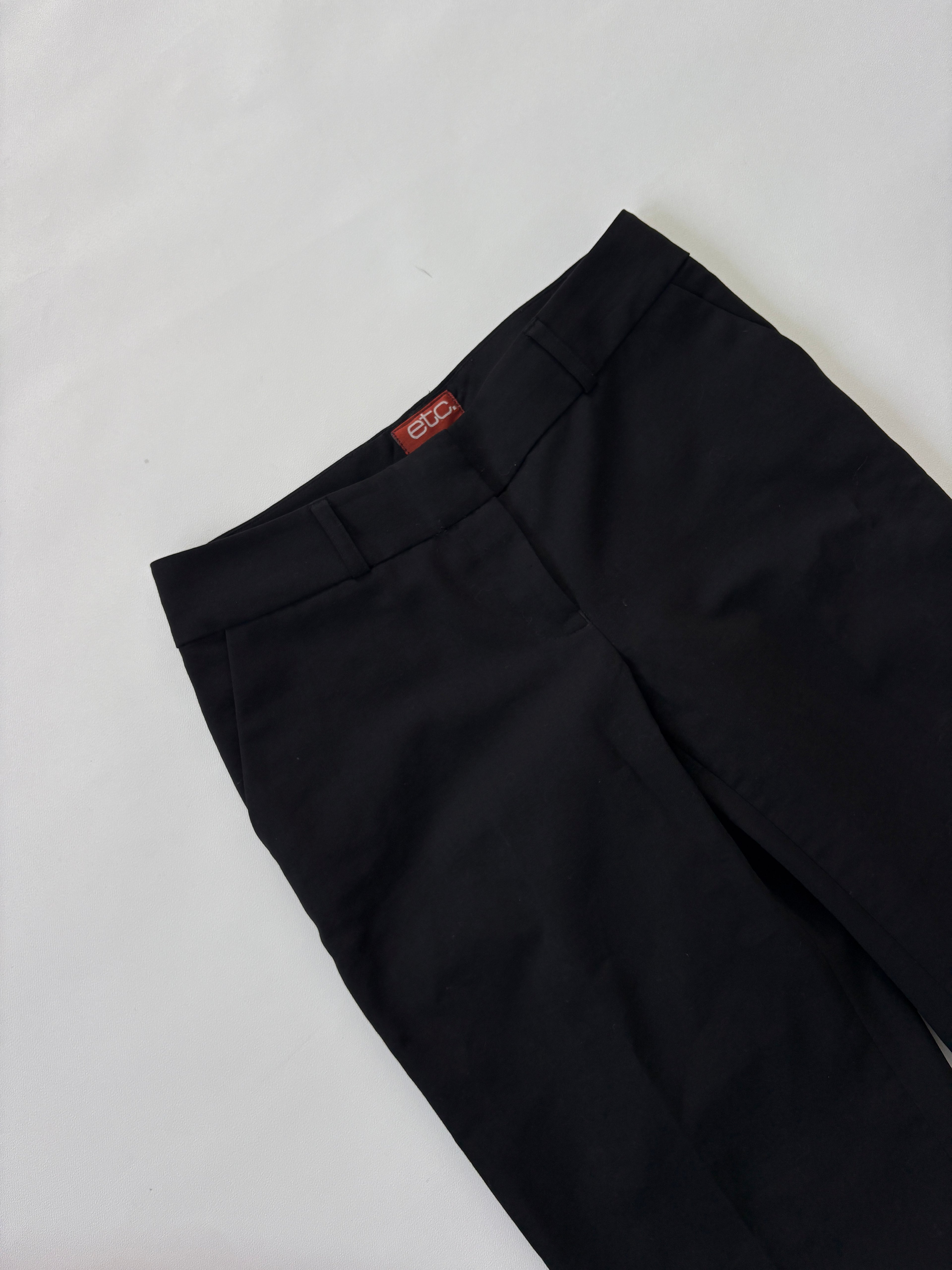 1229 / Black Wide Leg Trousers