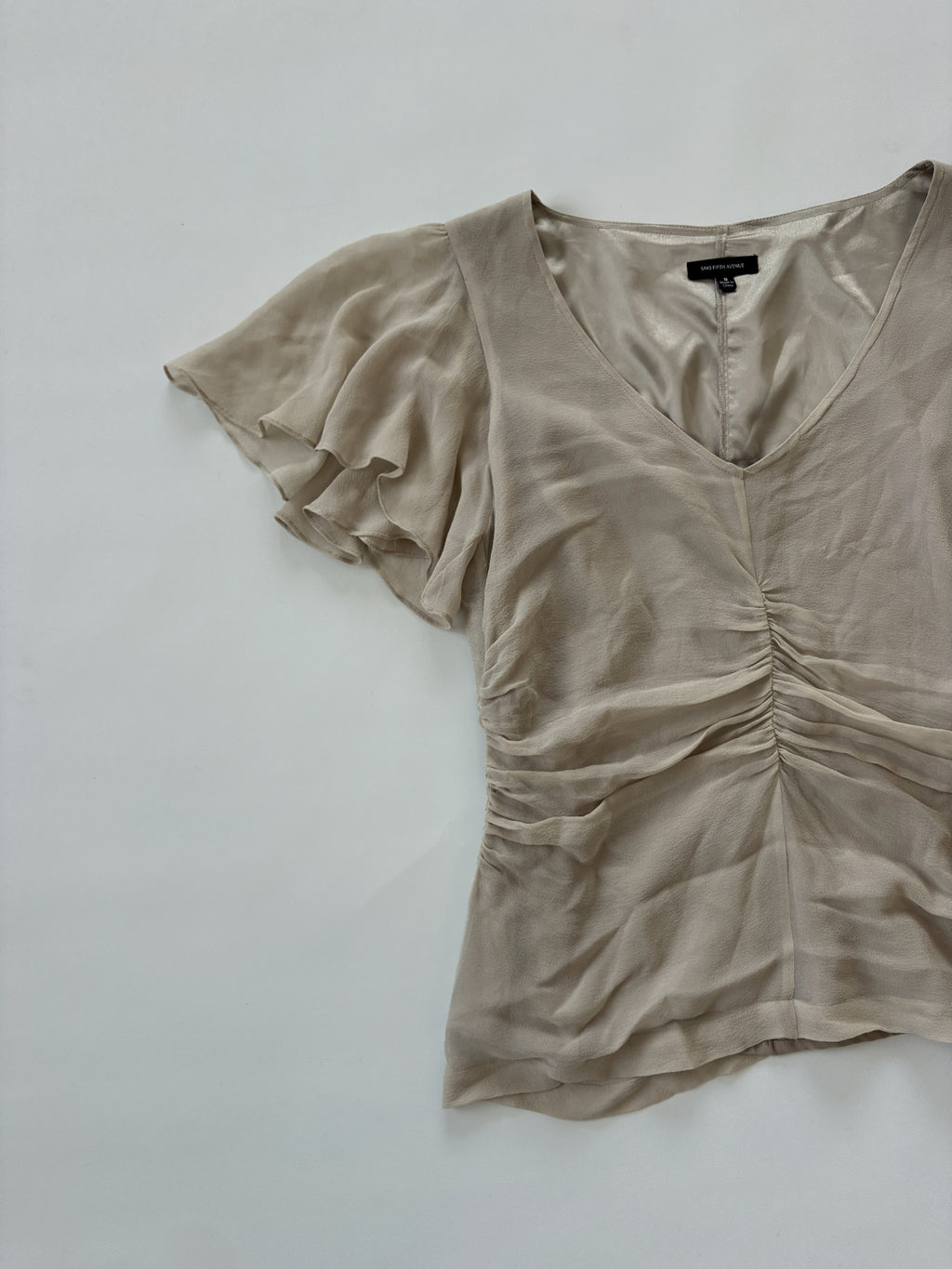 1232 / Beige Saks Fifth Avenue Blouse