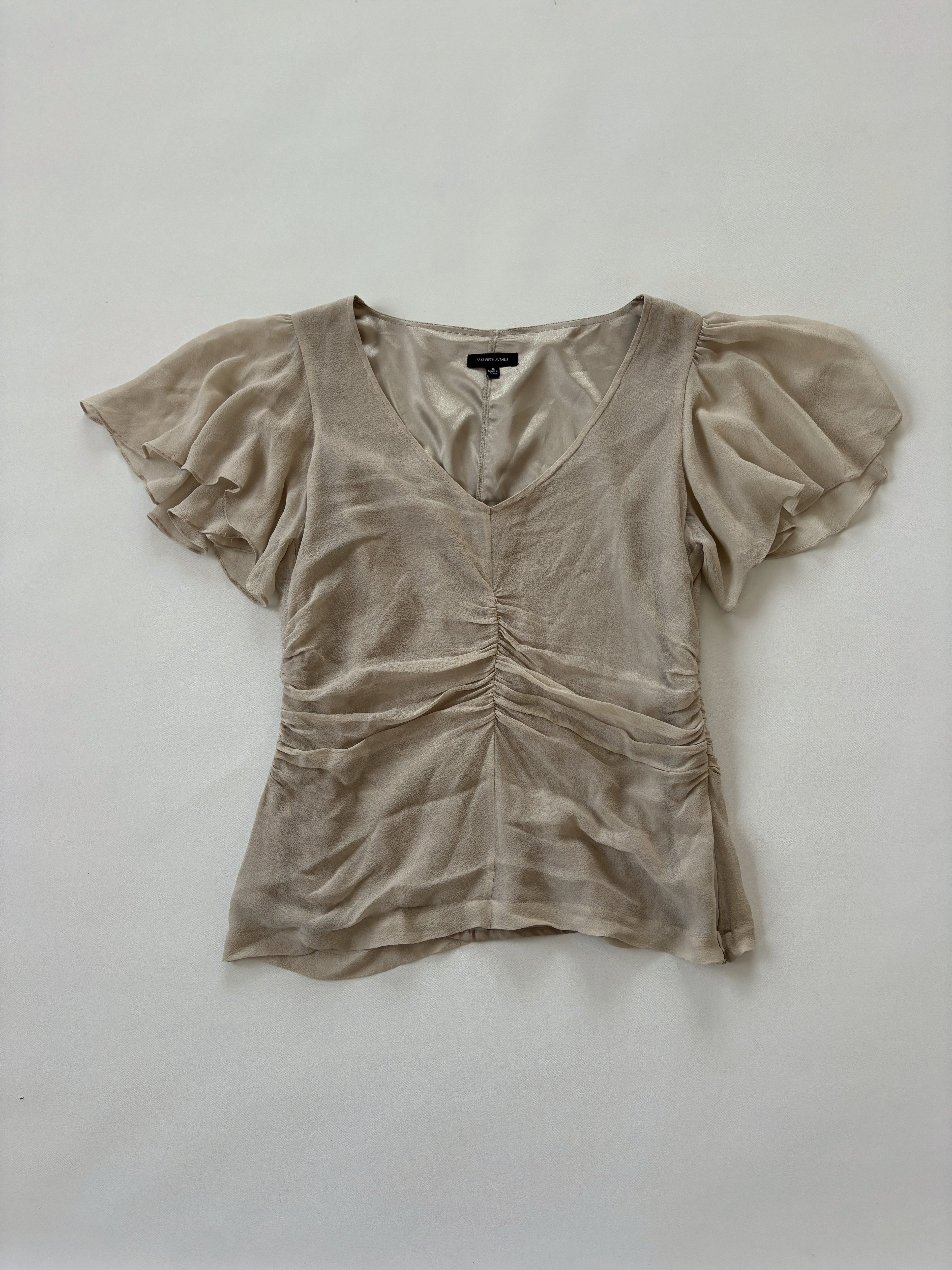 1232 / Beige Saks Fifth Avenue Blouse