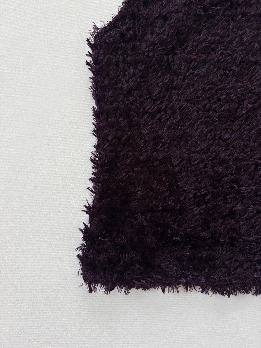 1275 / Purple Turtle Neck Fur Tank