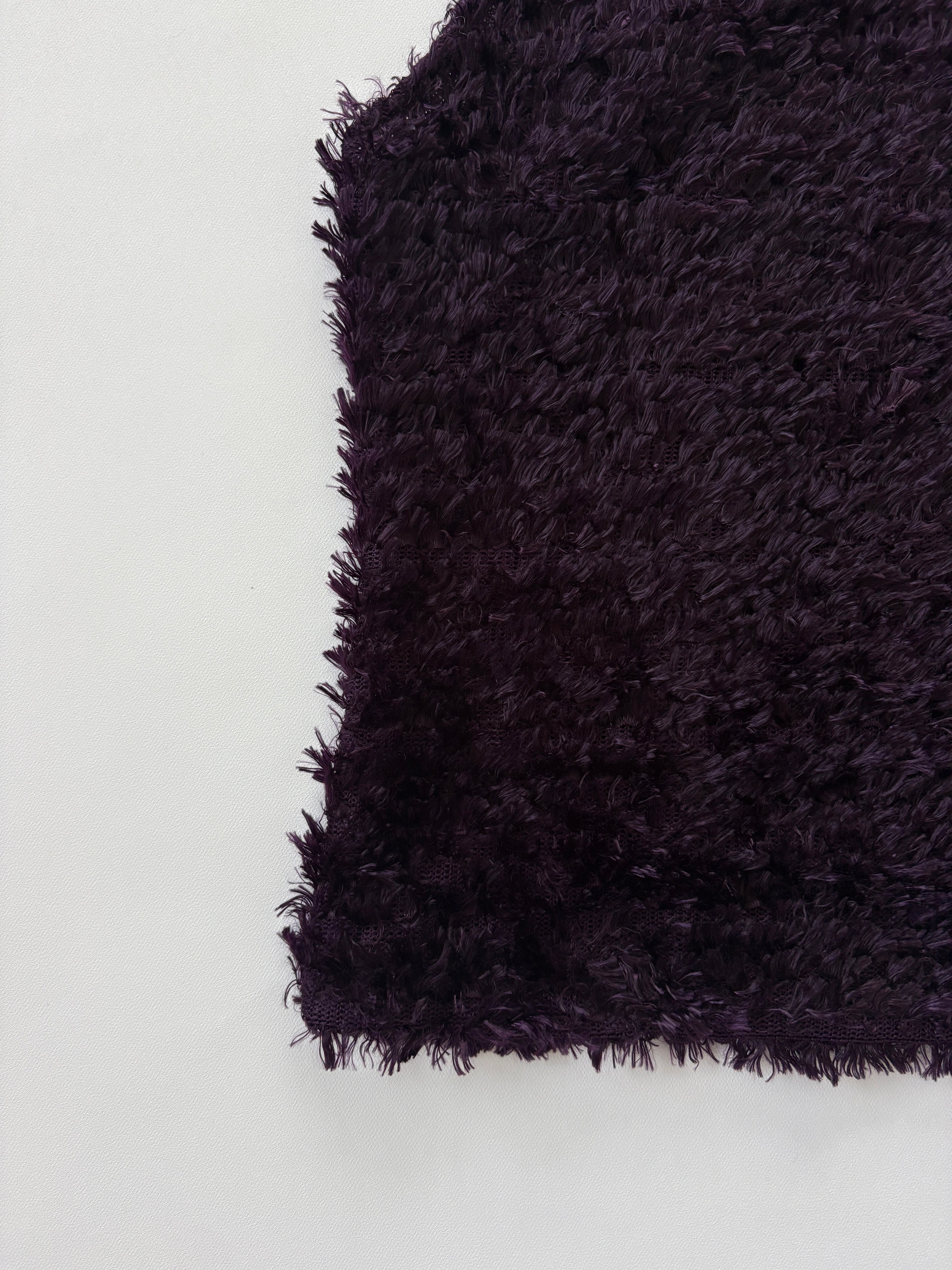 1275 / Purple Turtle Neck Fur Tank
