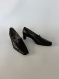🔒1285 / Black Heel w/ Buckle Detail