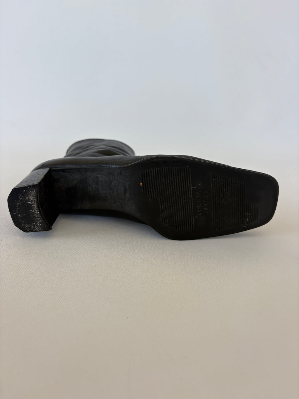 🔒 5 / Stuart Weitzman Black Square-toe Ankle Boots