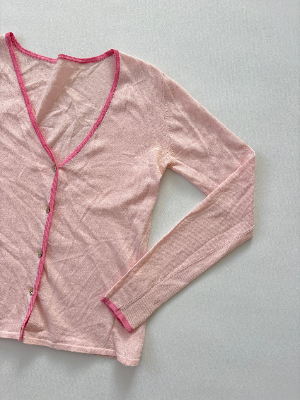 533 / Two Tone Pink Cardigan