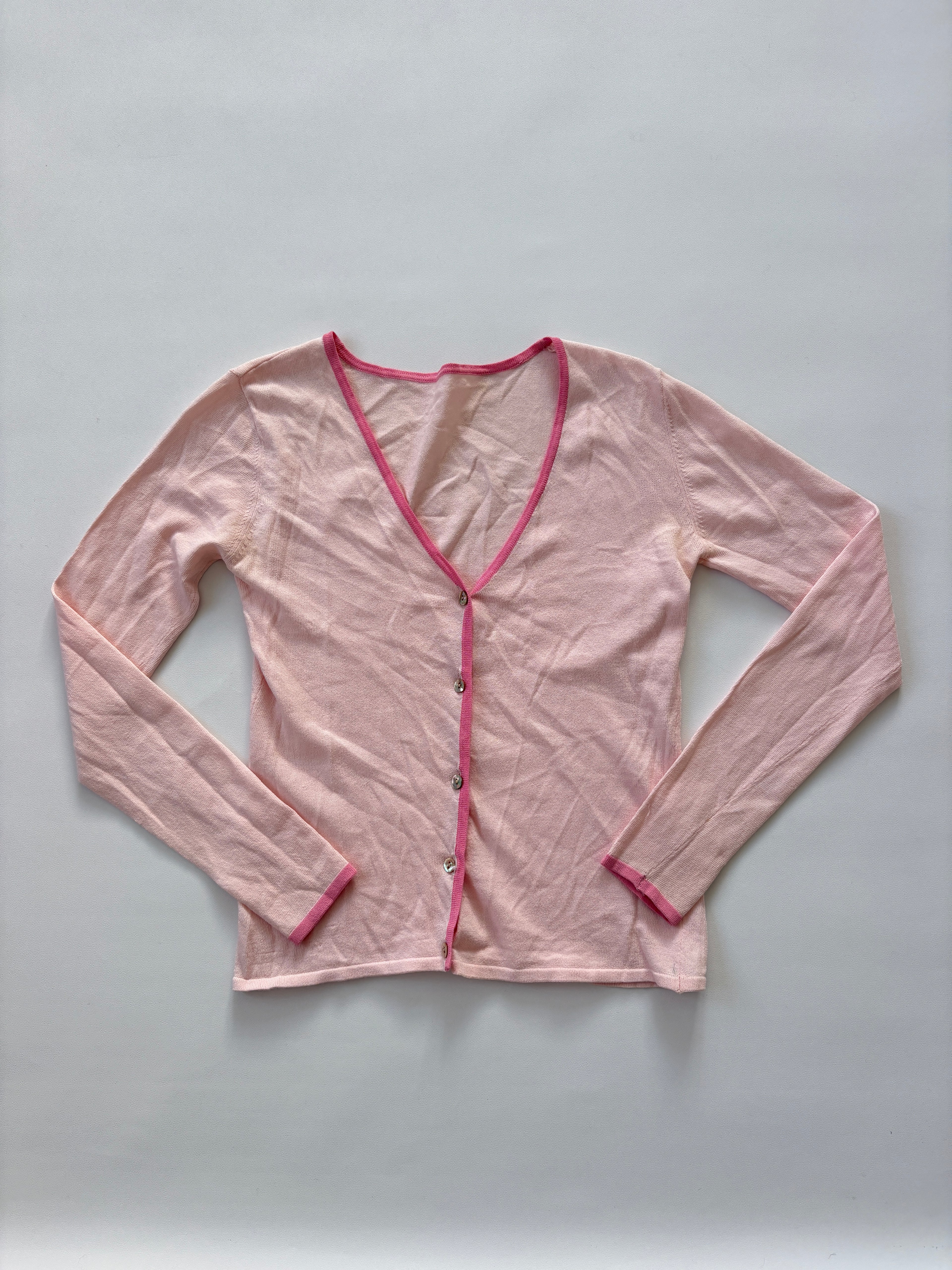 533 / Two Tone Pink Cardigan