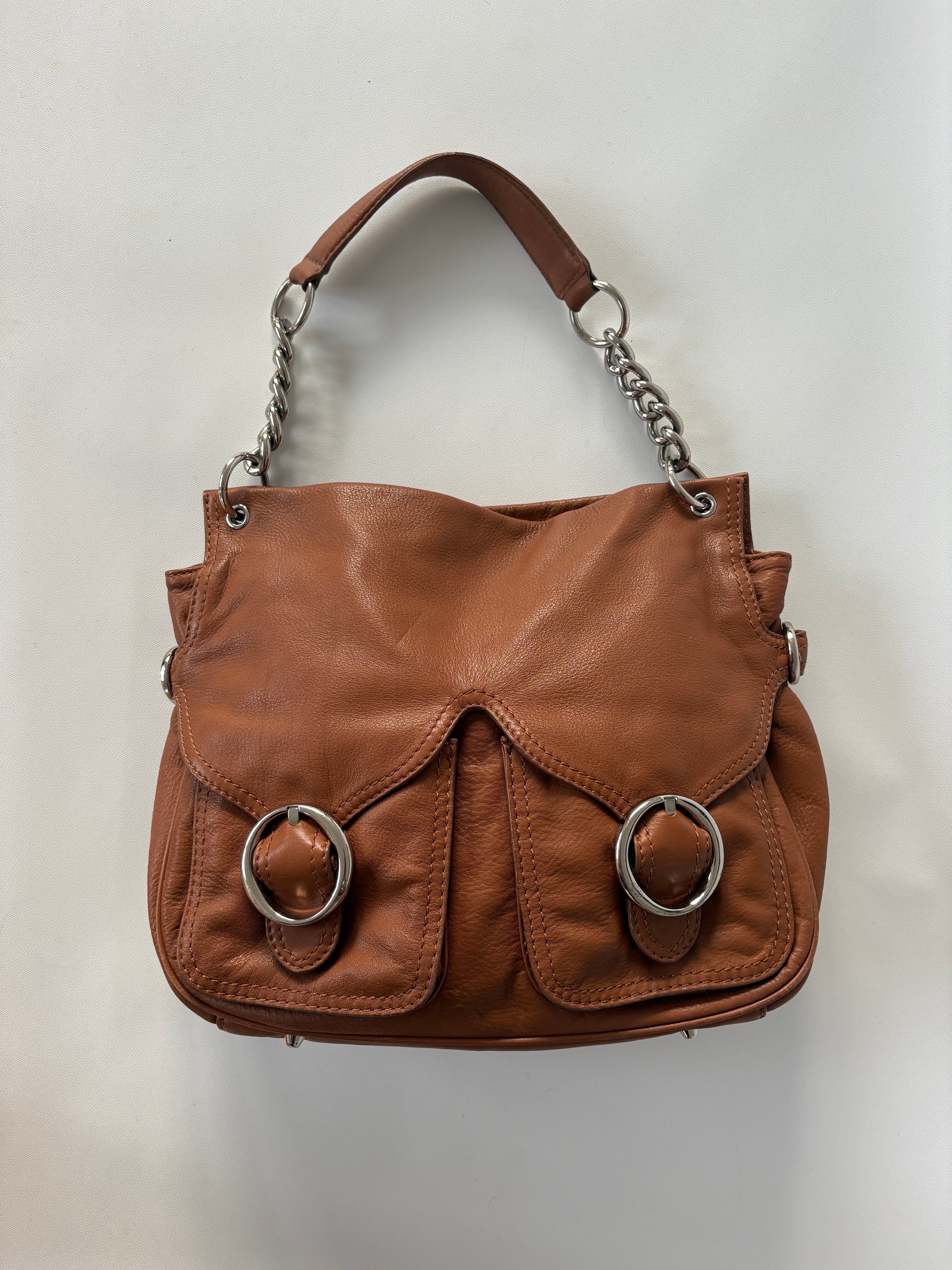 739 / Brown Oroton Leather Hobo Bag