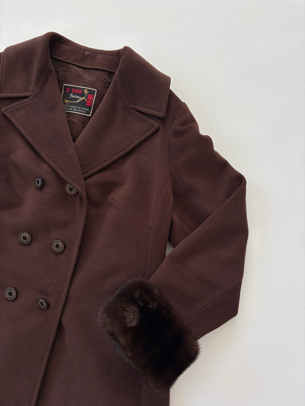 🔒 748 / Brown Coat w/ Fur Wrist Detail
