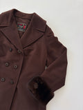🔒 748 / Brown Coat w/ Fur Wrist Detail