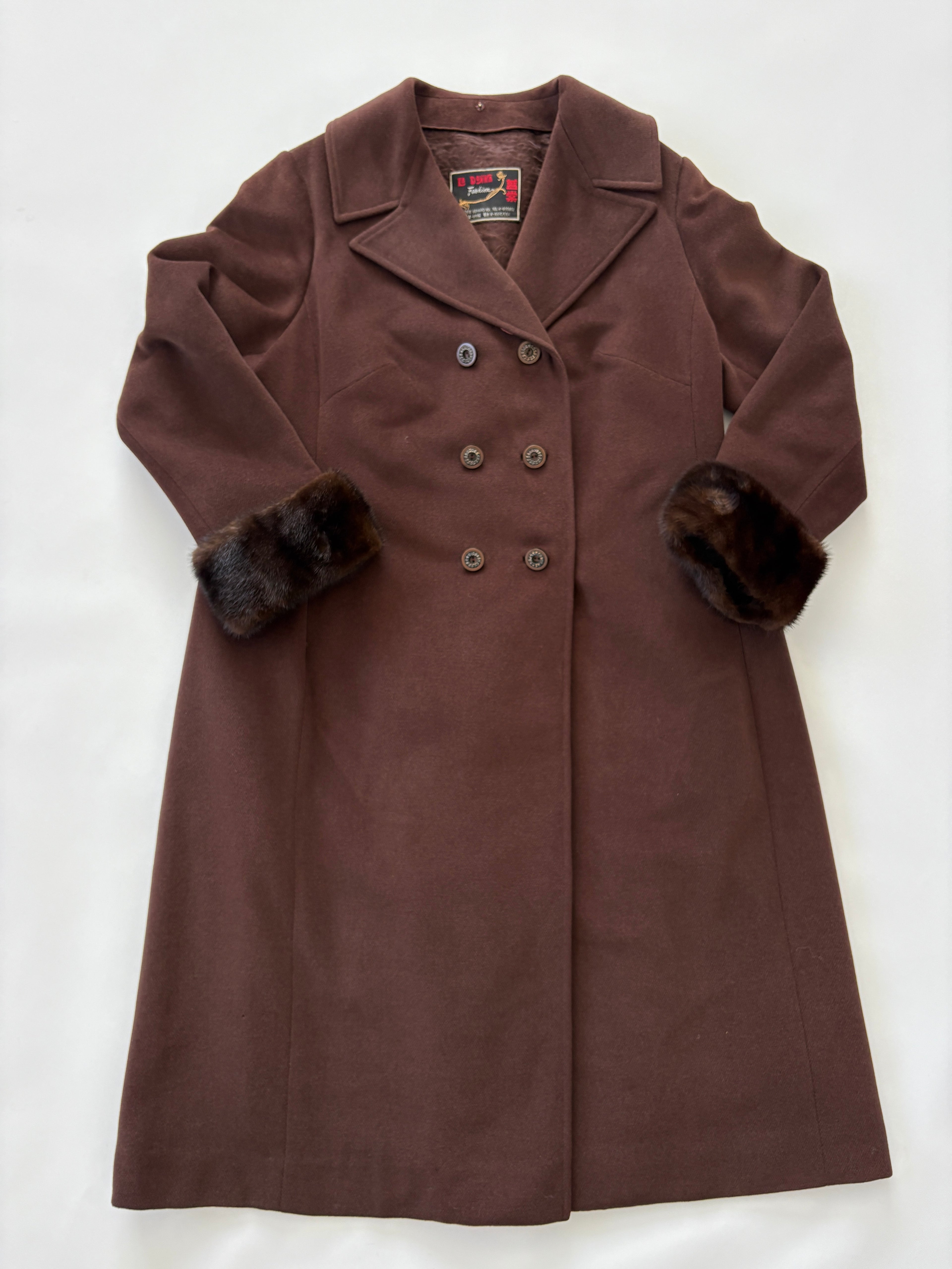 🔒 748 / Brown Coat w/ Fur Wrist Detail