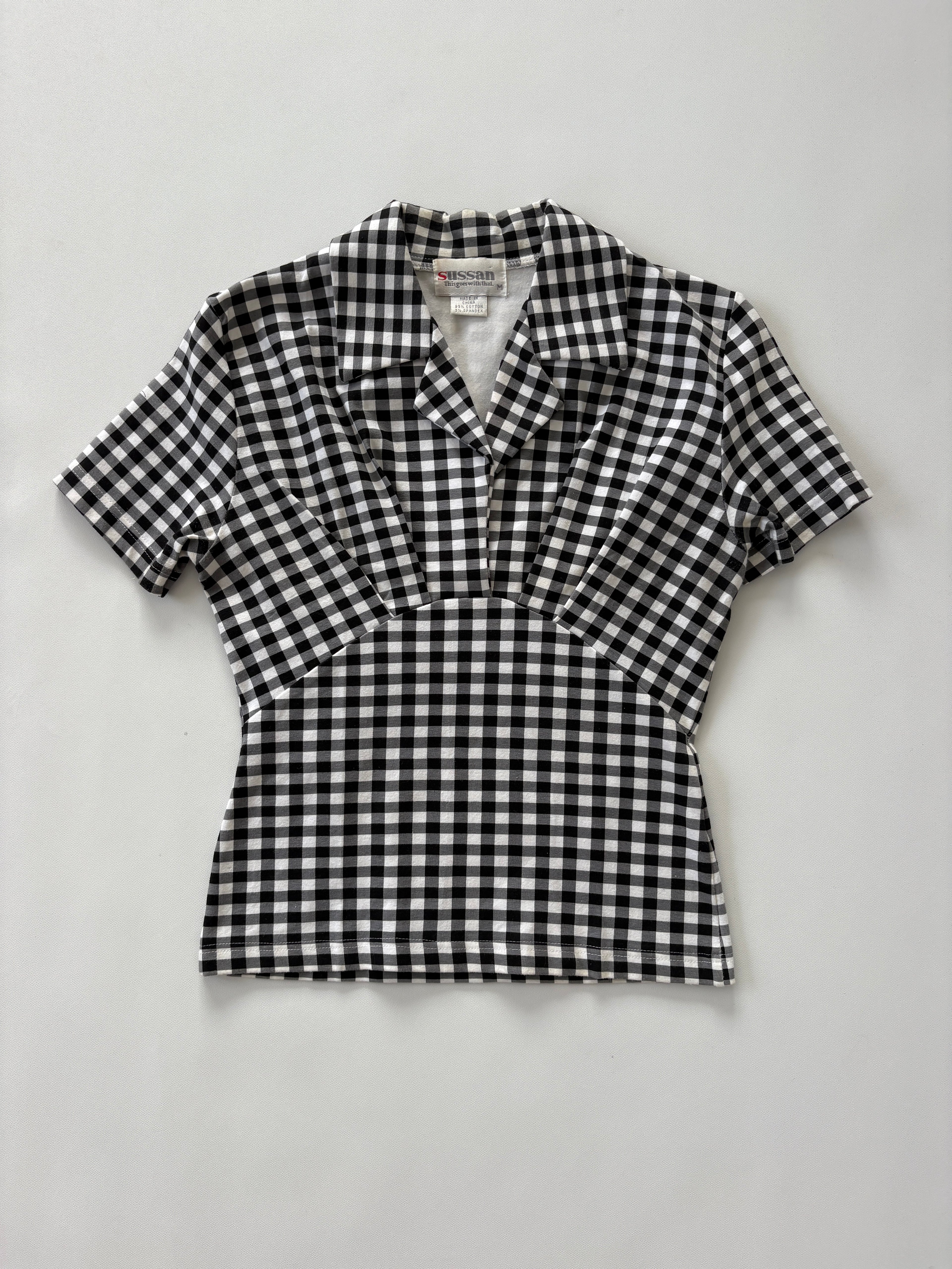 762 / Vintage Gingham Top