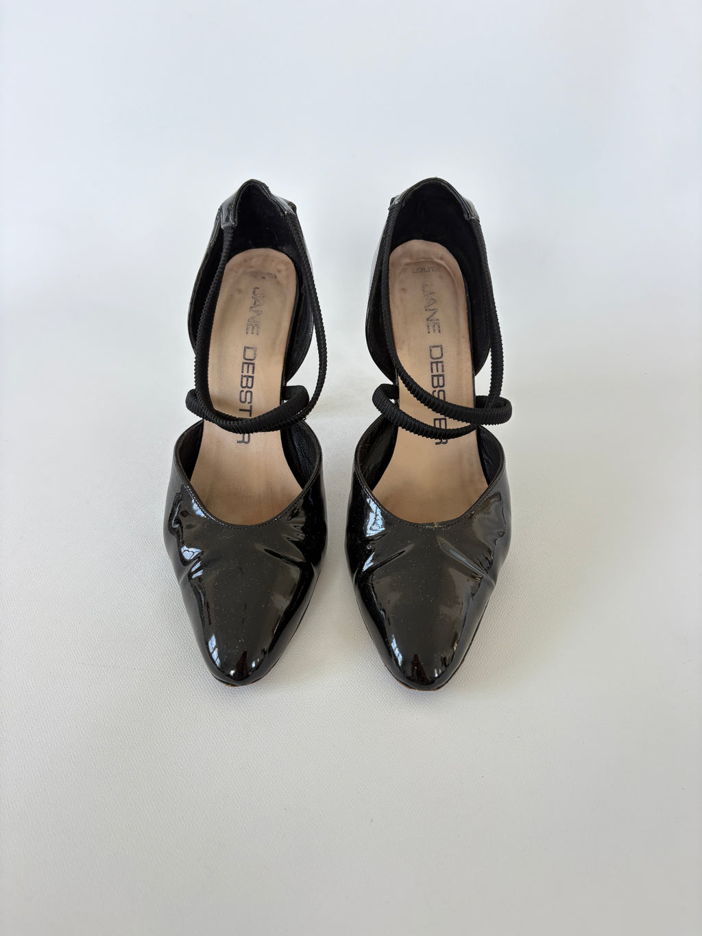 769 / Vintage Black Jane Debster Patent Leather Heels w/ Original Box