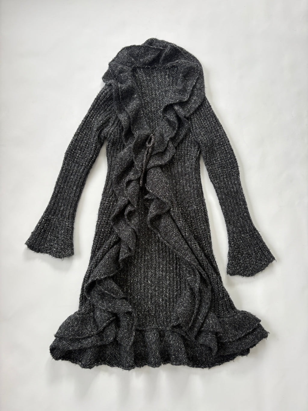 🔒 775 / Grey Long Knit Cardigan