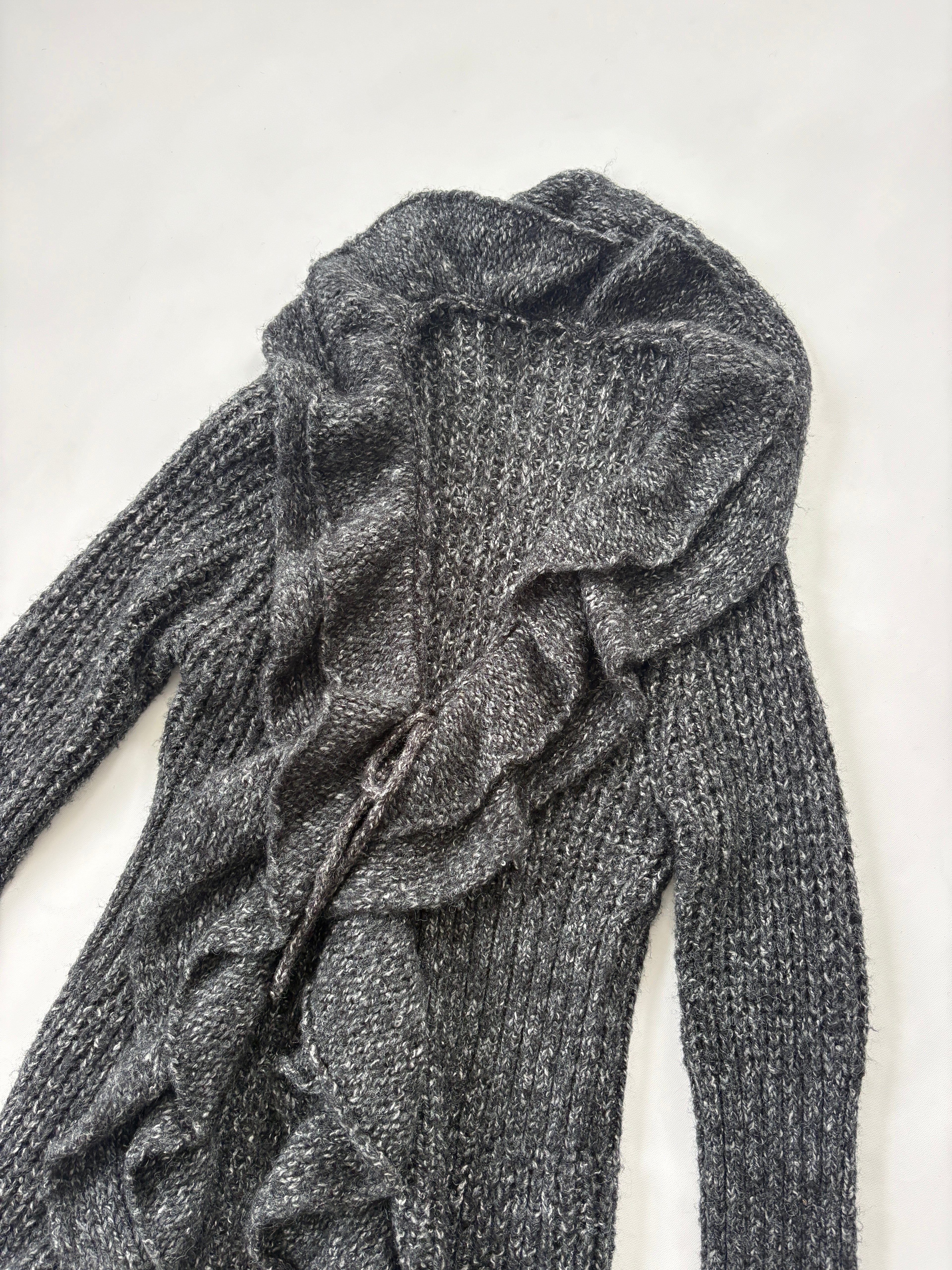 🔒 775 / Grey Long Knit Cardigan