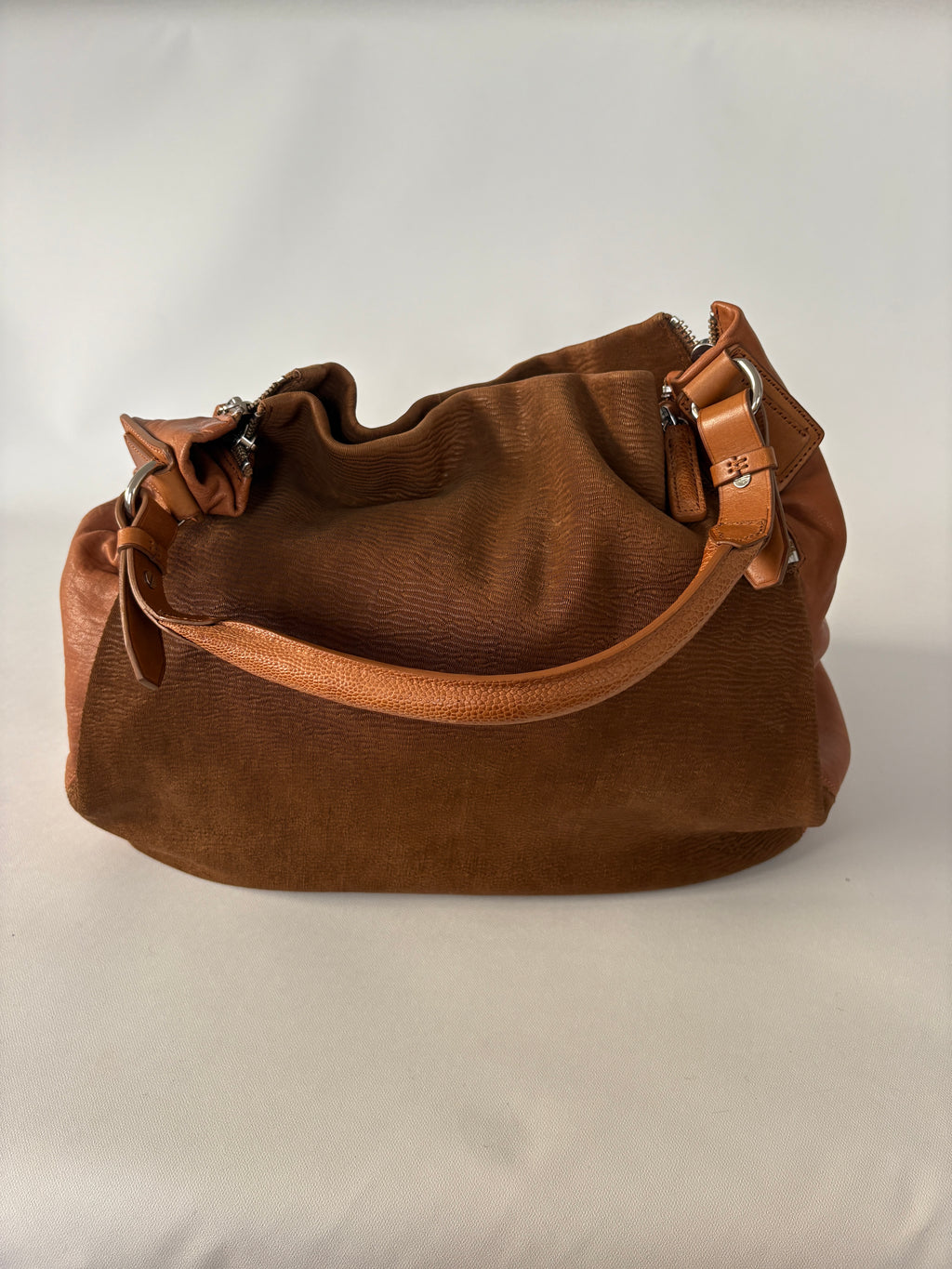 806 / Scanlan Theodore Brown Suede Hobo Bag